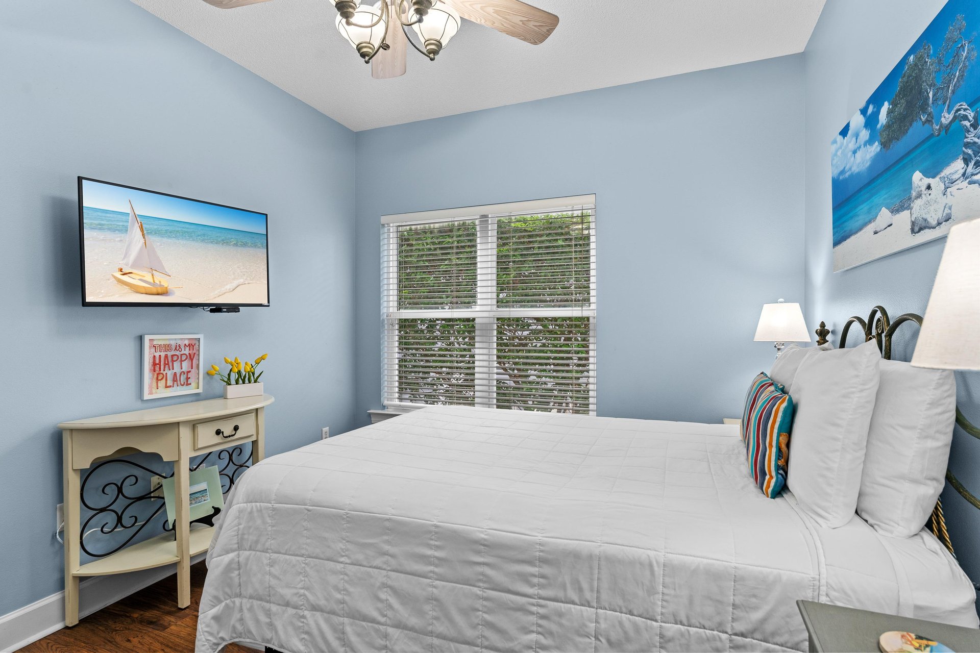 1st Floor Guest Bedroom 3 with Mounted TV