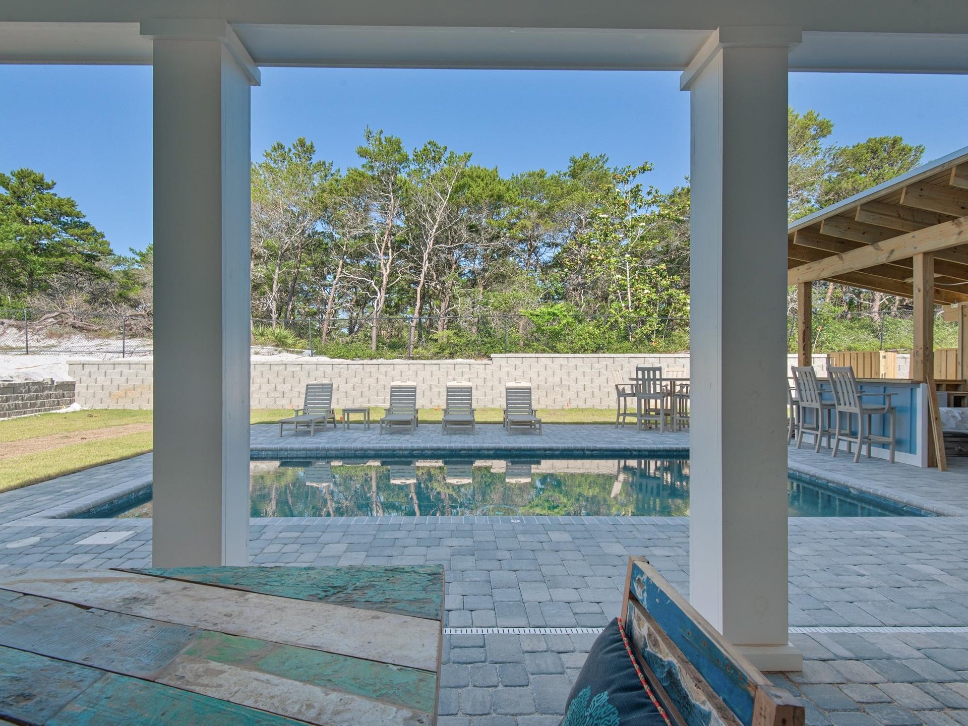 Patio and pool area