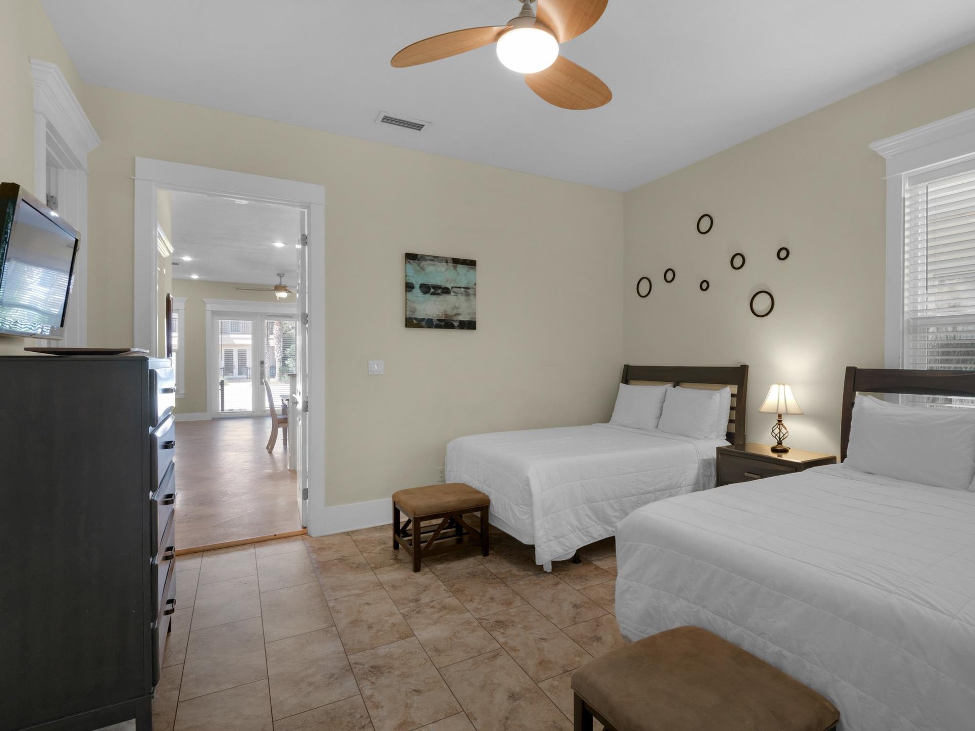 1st floor bedroom 1 with 2 double beds