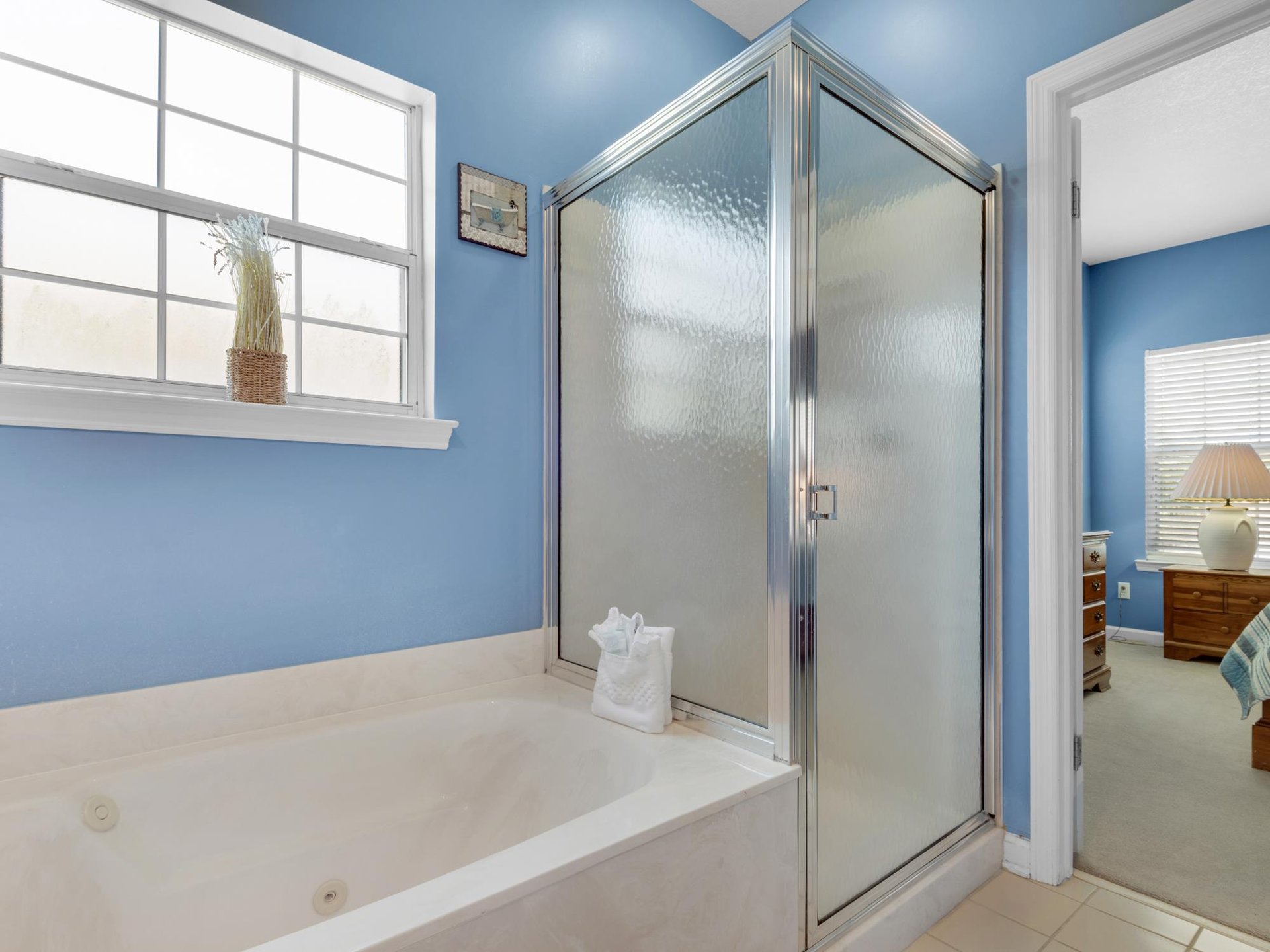 Bathroom 1 with Soaking Tub and Walkin Shower
