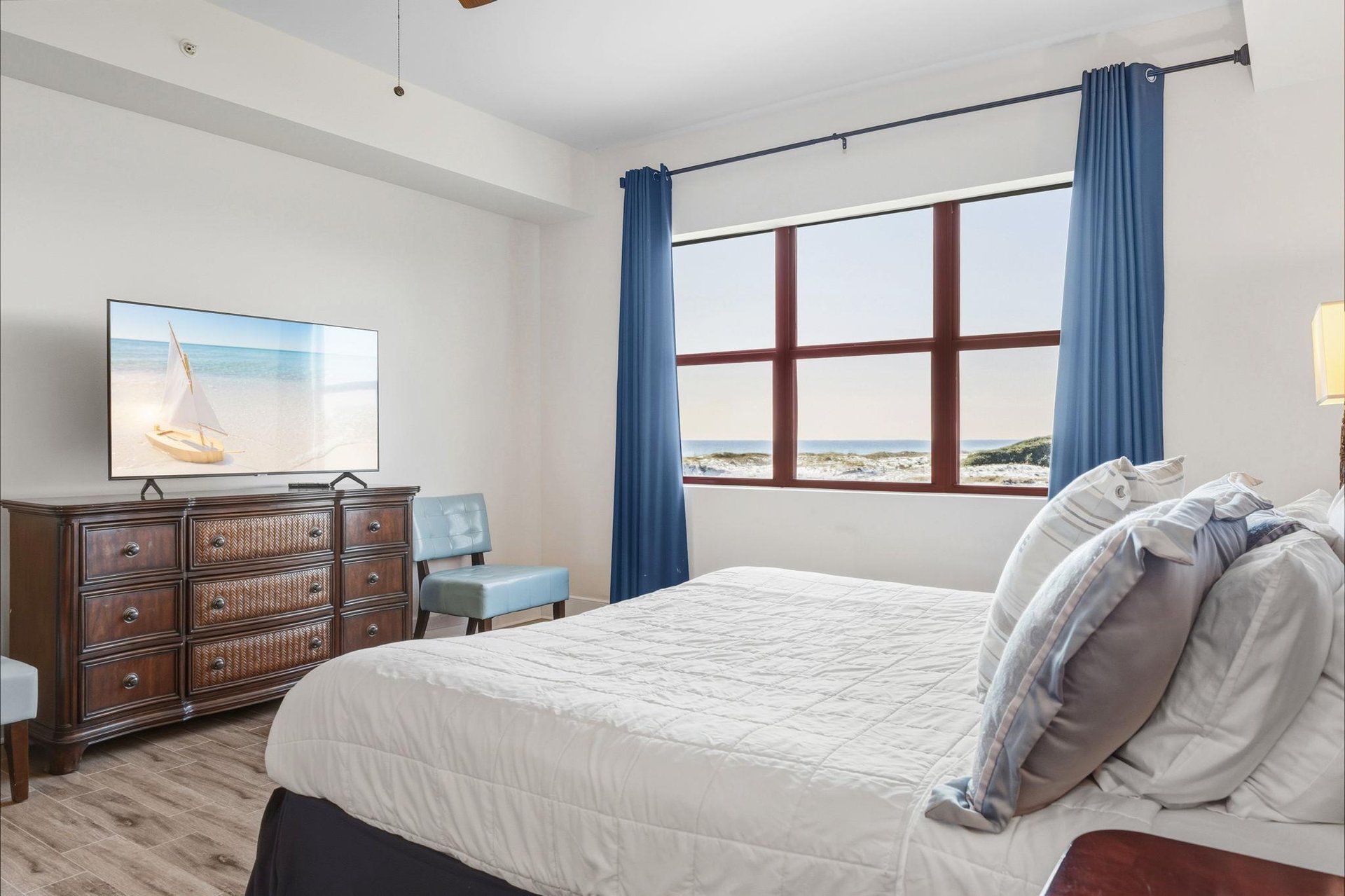 Bedroom 1 with Lake and Gulf View
