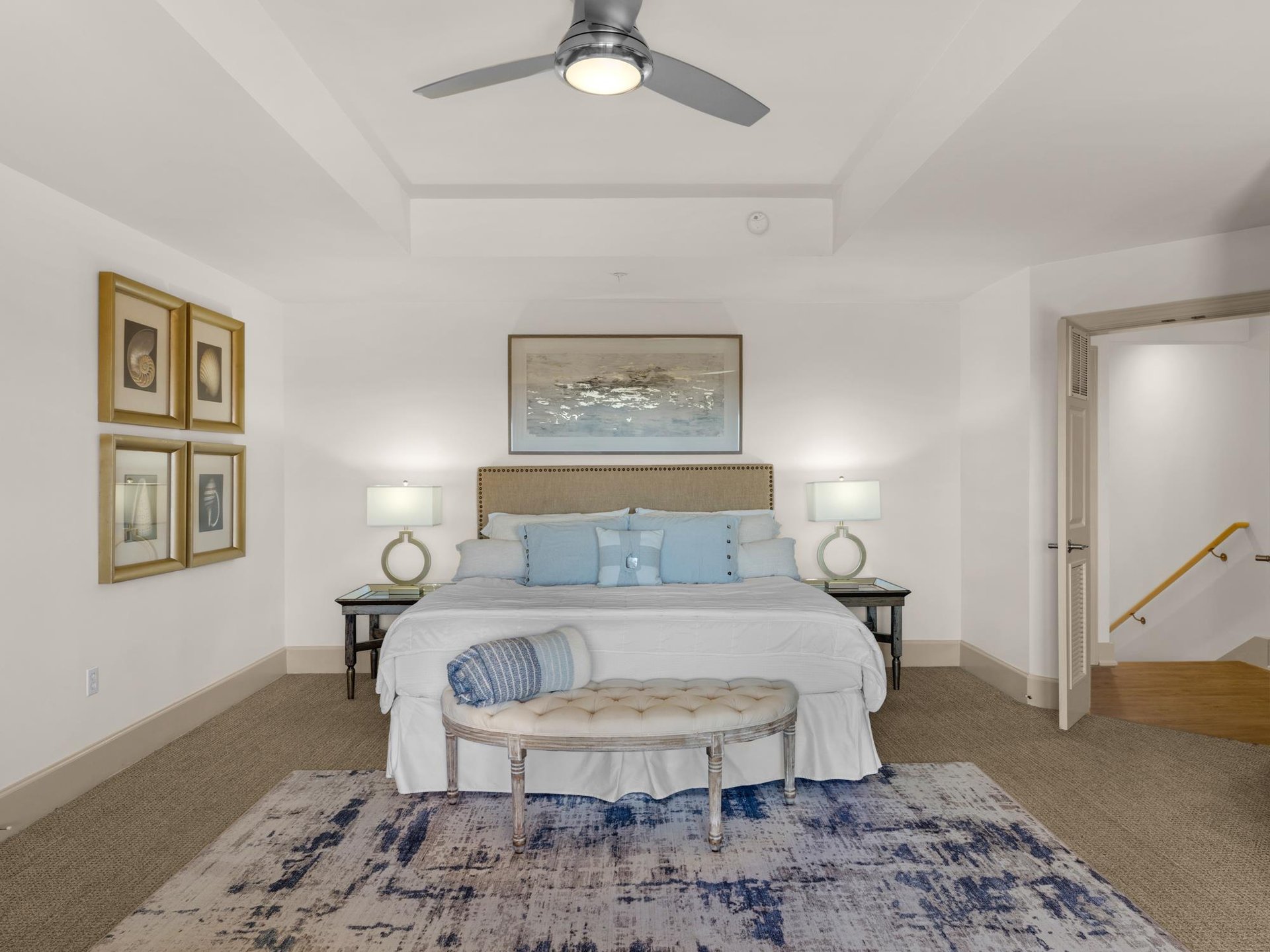 2nd Floor Bedroom 1 with King Bed and Ensuite Bathroom