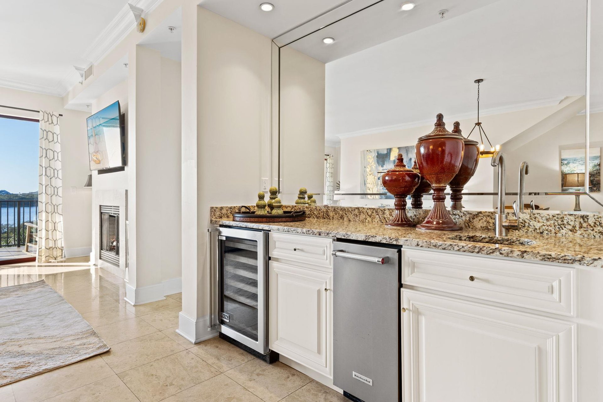 Wine Fridge and StandAlone Ice Maker on 1st Floor