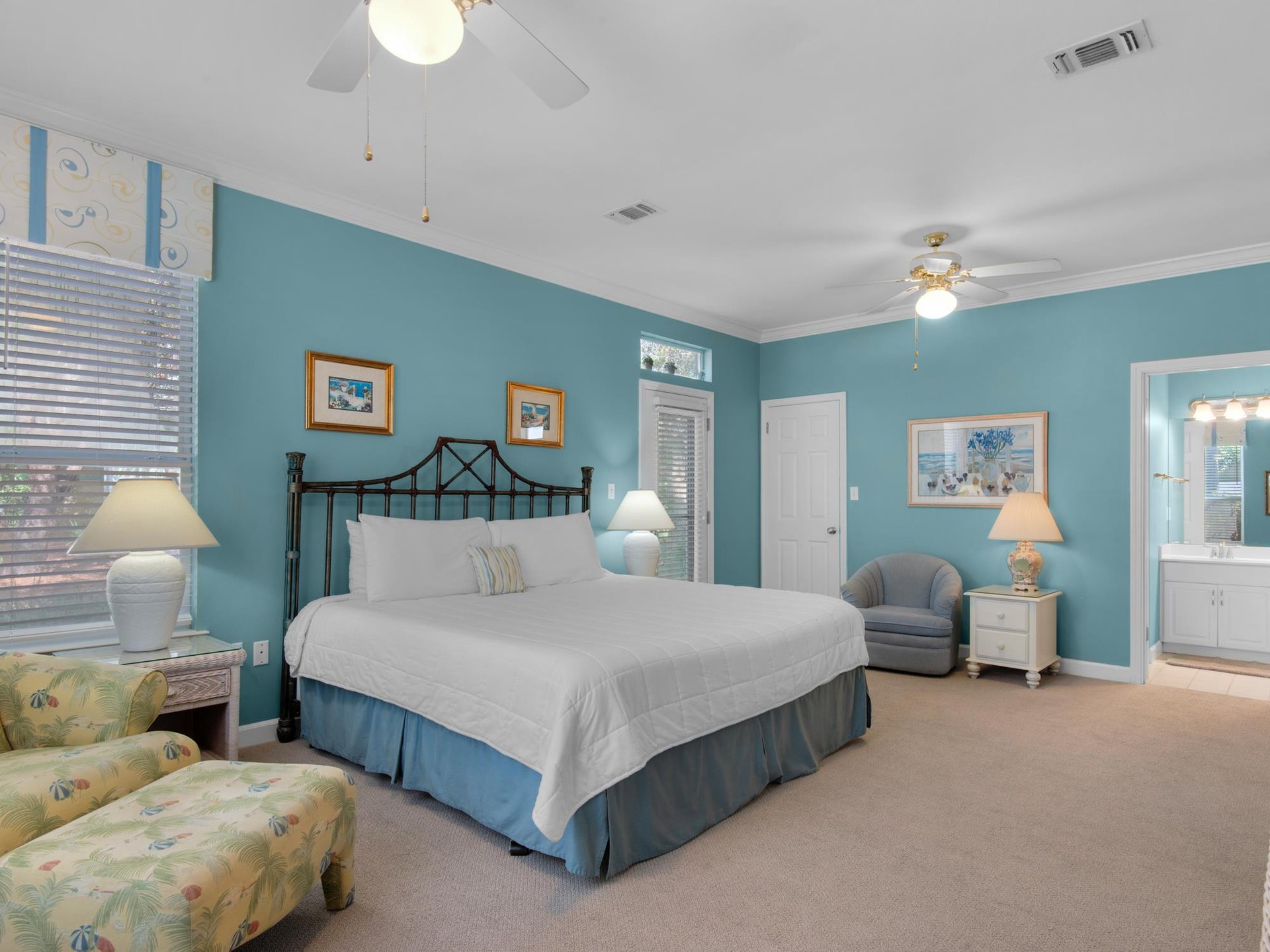 Bedroom 1 on 1st Floor with King Bed