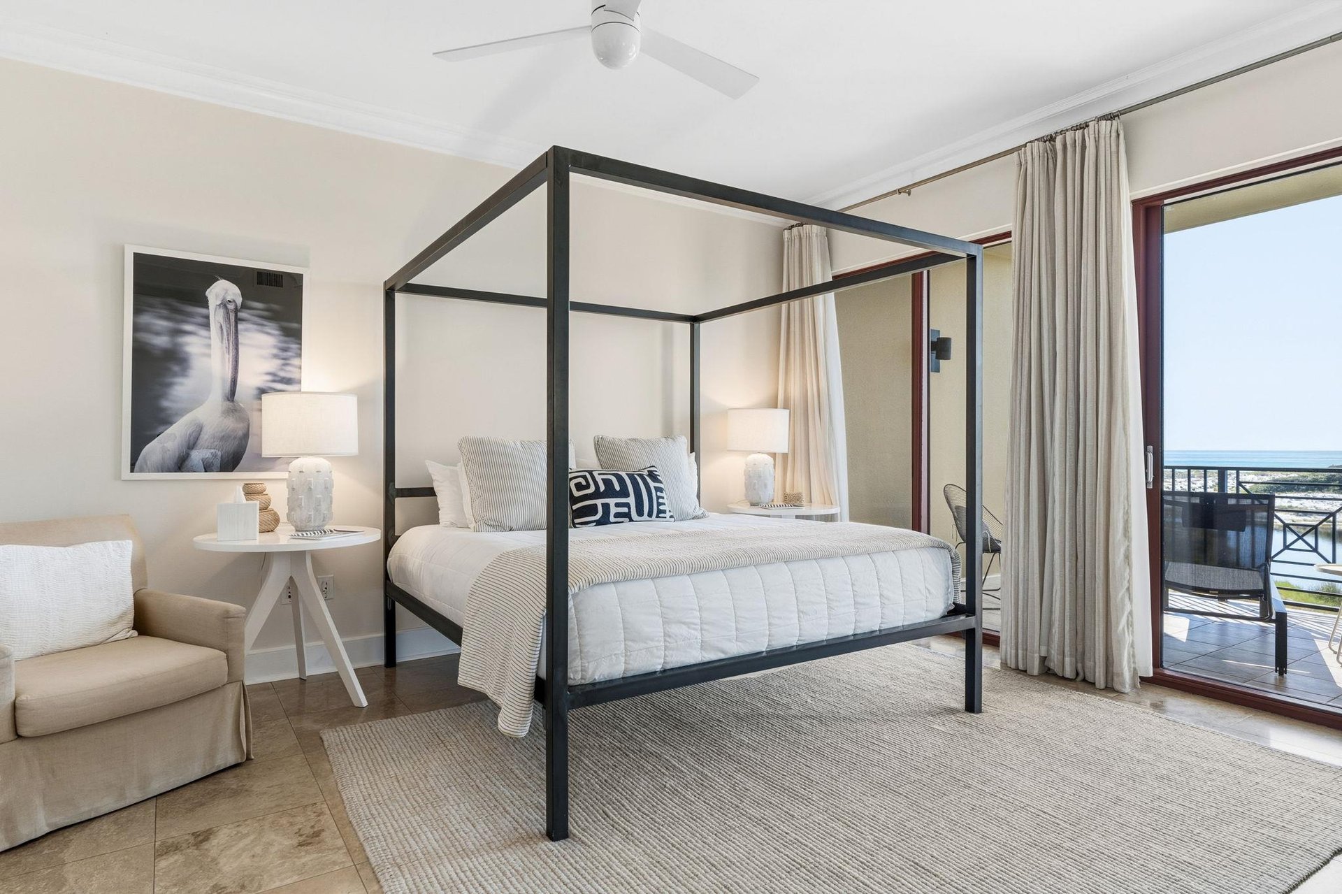 Spacious King Bedroom with Gulf and Lake Views