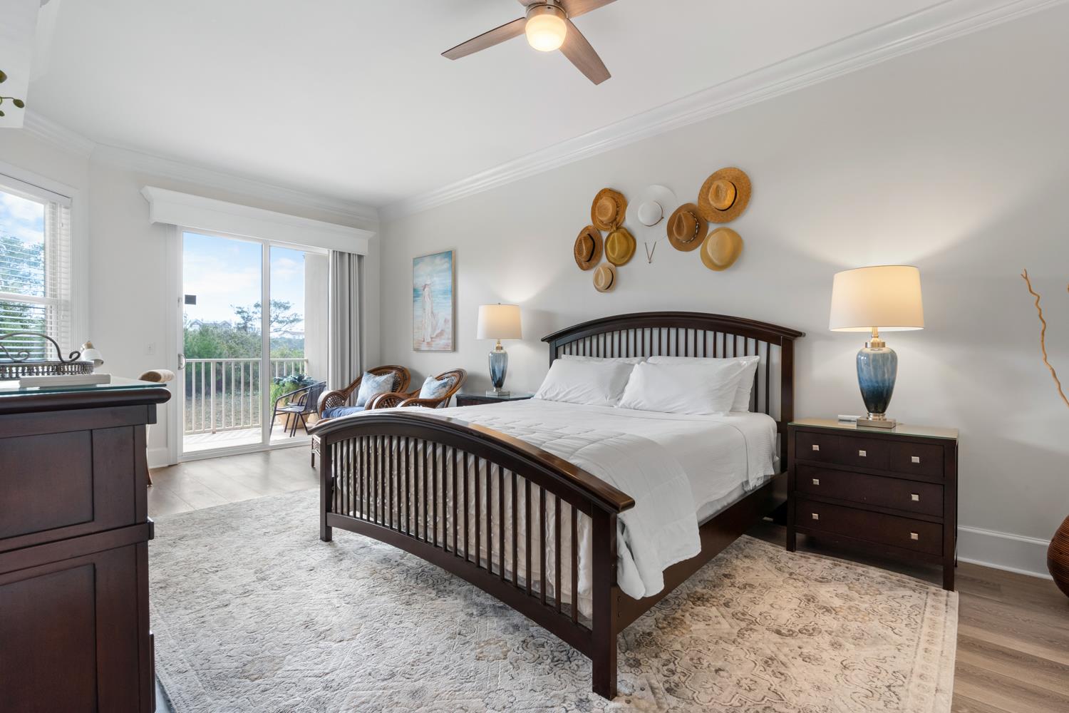 Spacious Primary King Suite with Balcony Access