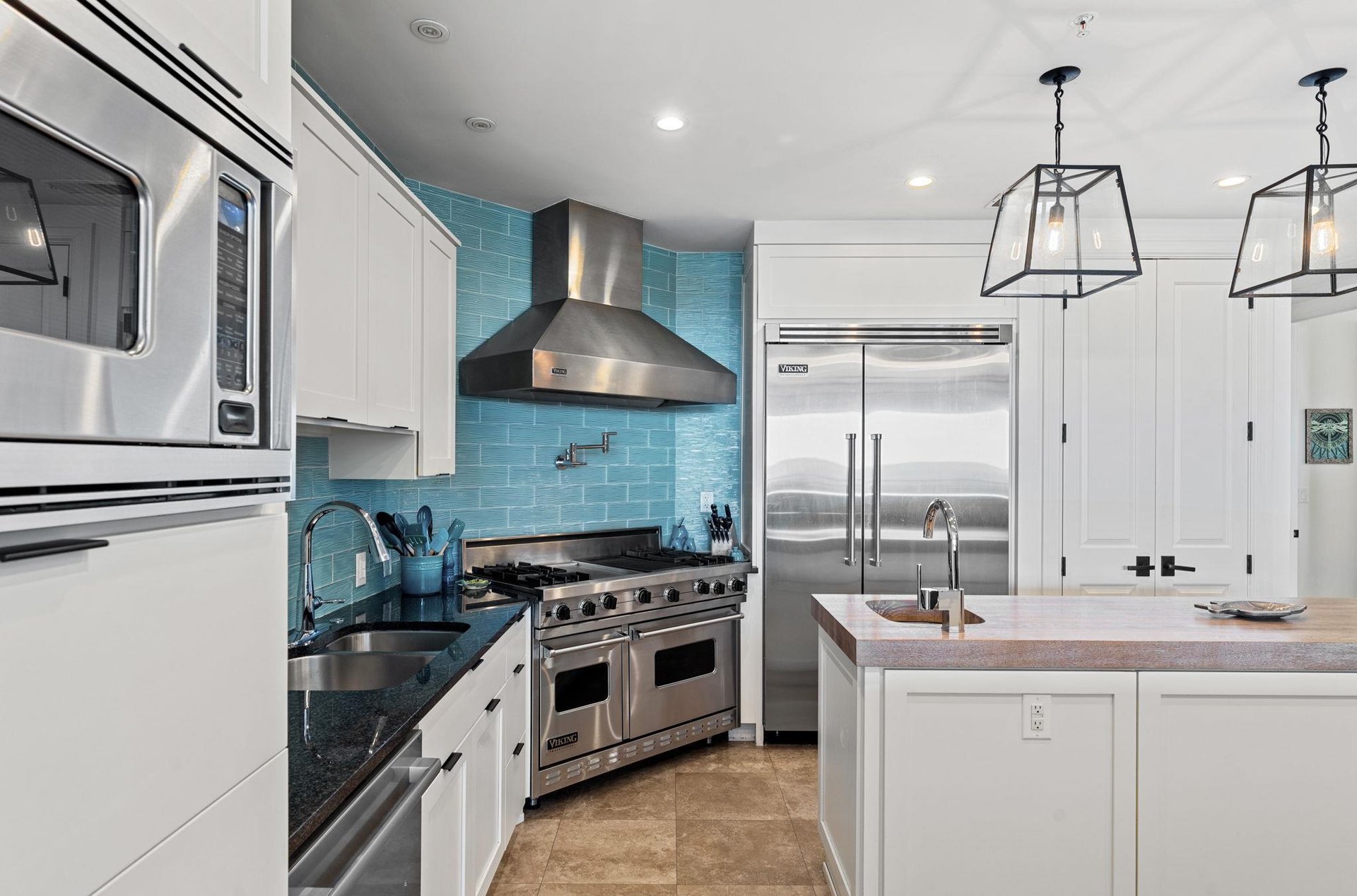 Kitchen with Stainless Steel Viking Appliances