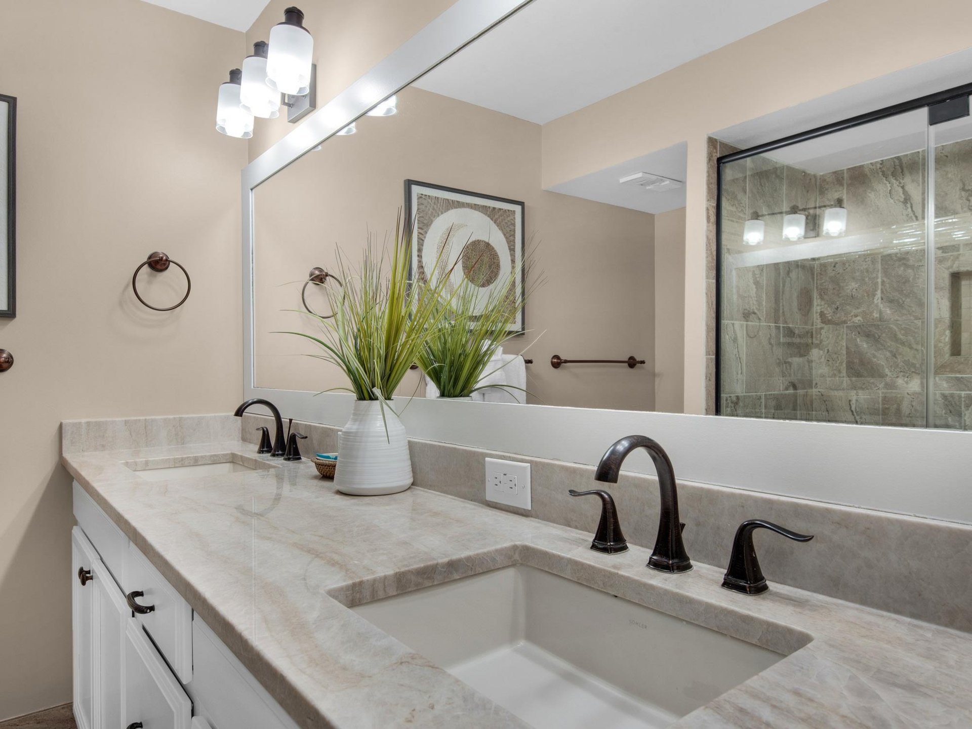 Bathroom 1 with Double Vanities
