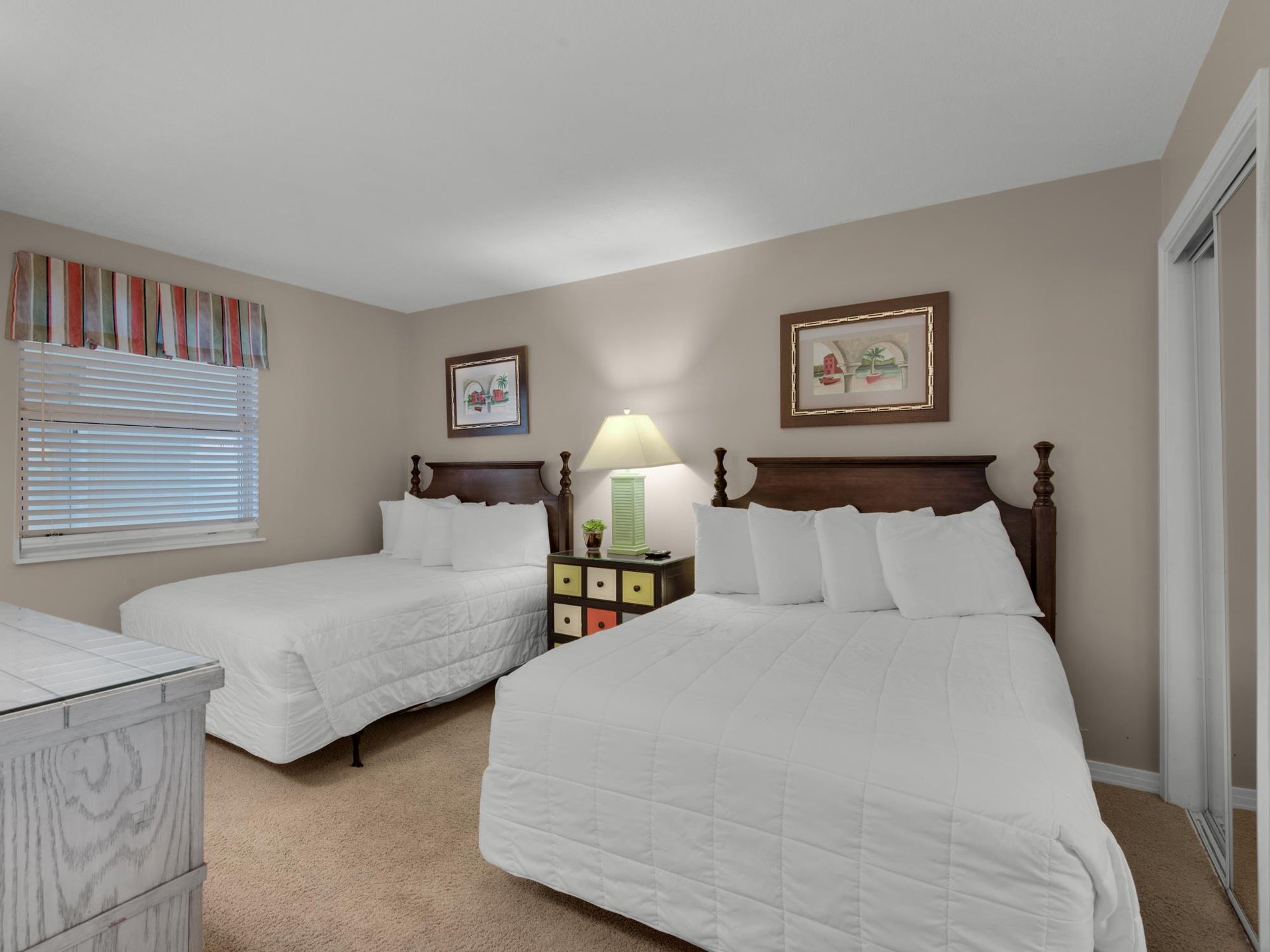 Bedroom 2 with 2 Double Beds