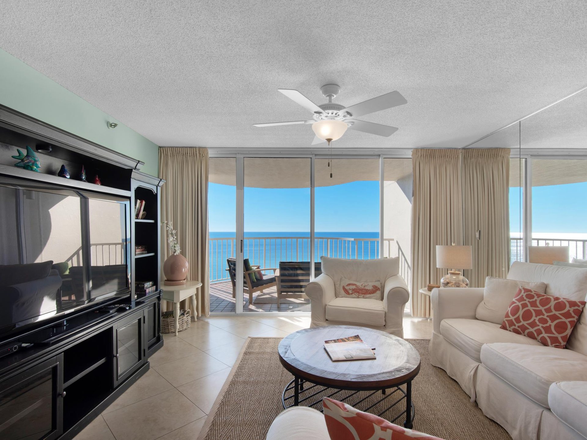 Living Area with Flat Screen TV