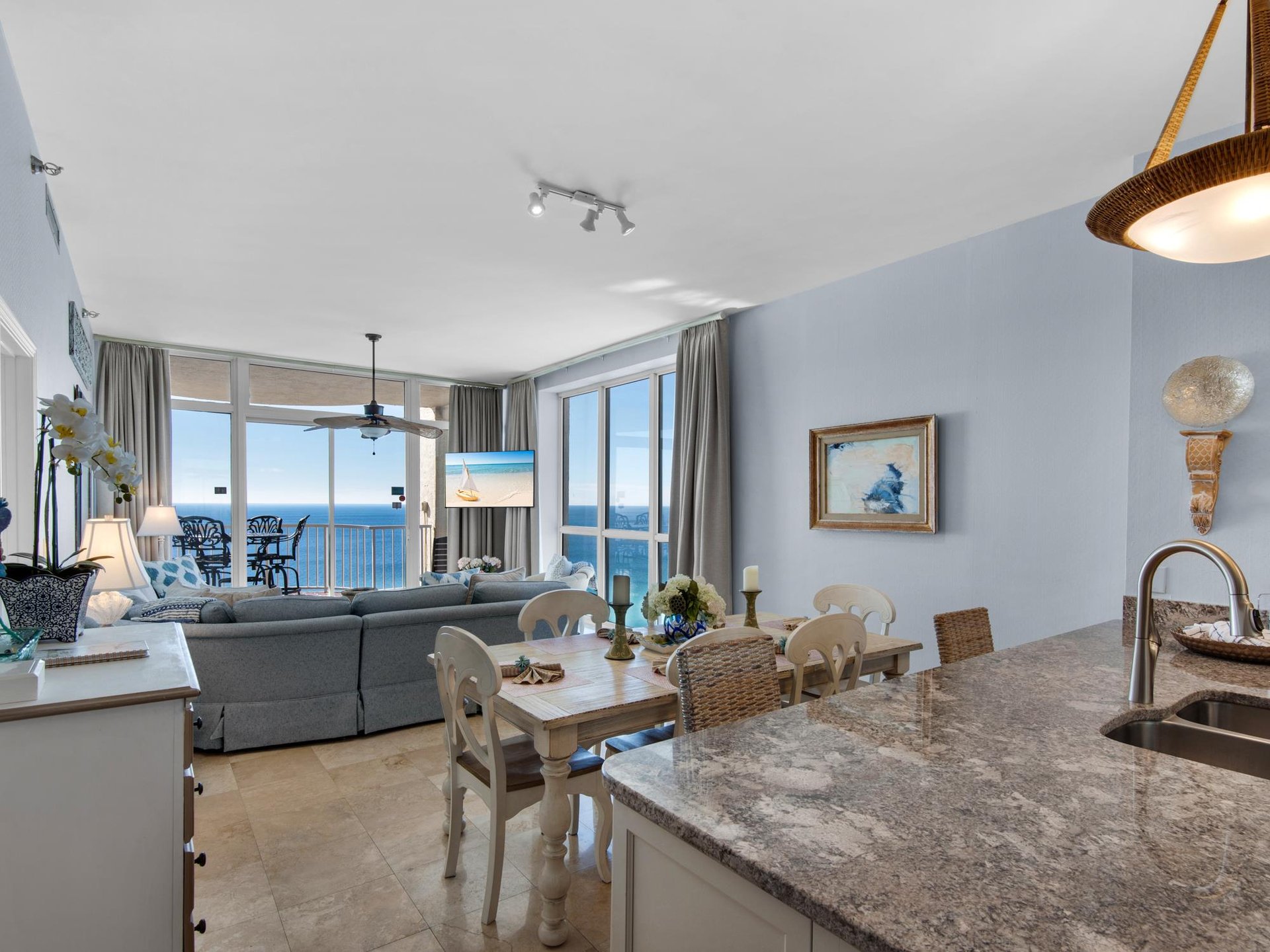 Open Living, Dining  Kitchen