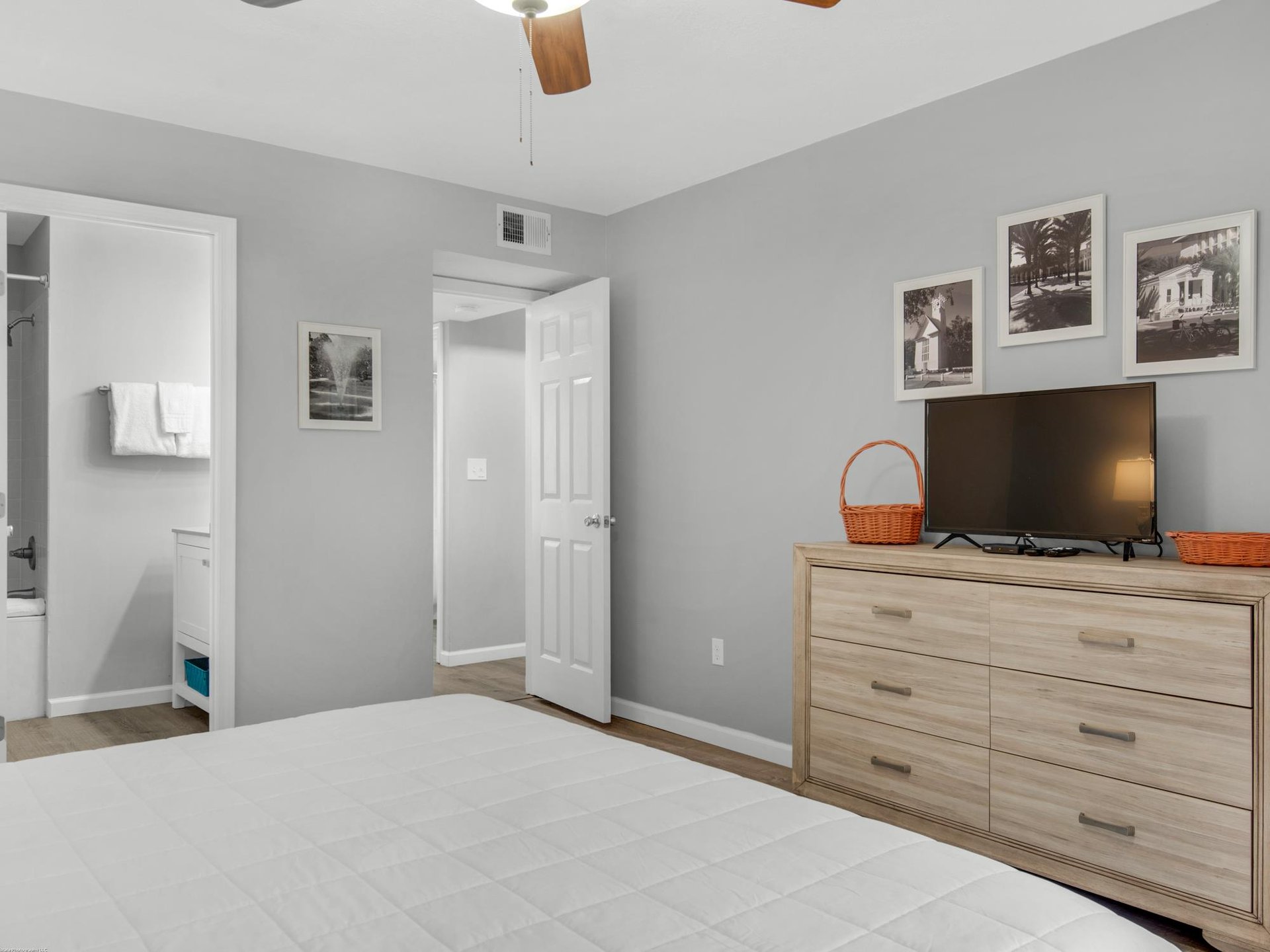 Bedroom 1 with Flat Screen TV