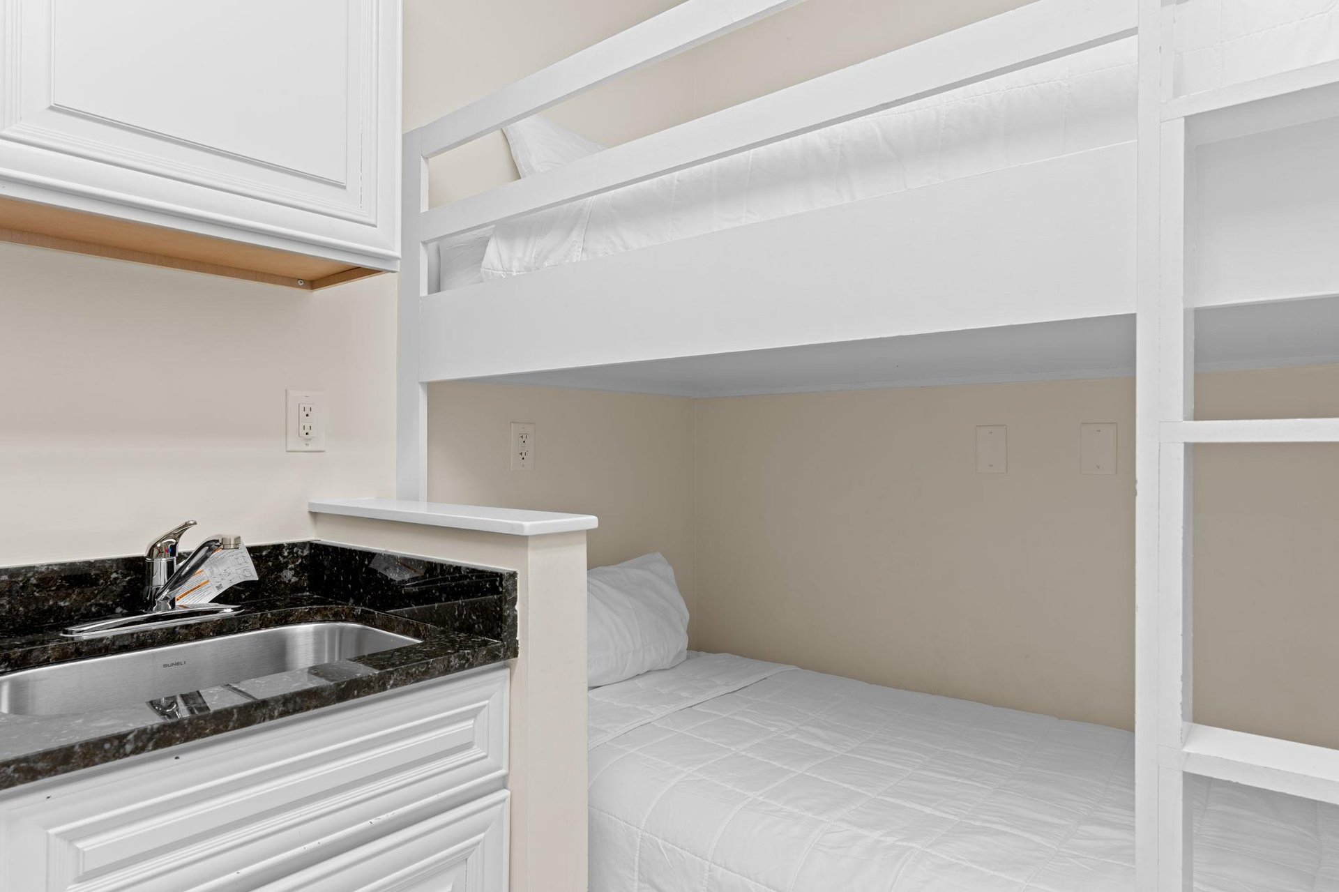 Builtin Twin Bunk Bed in Laundry Area for Extra Sleeping
