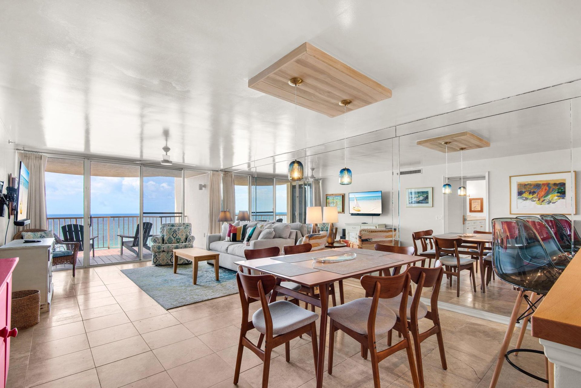 Open Kitchen, Dining and Living Area