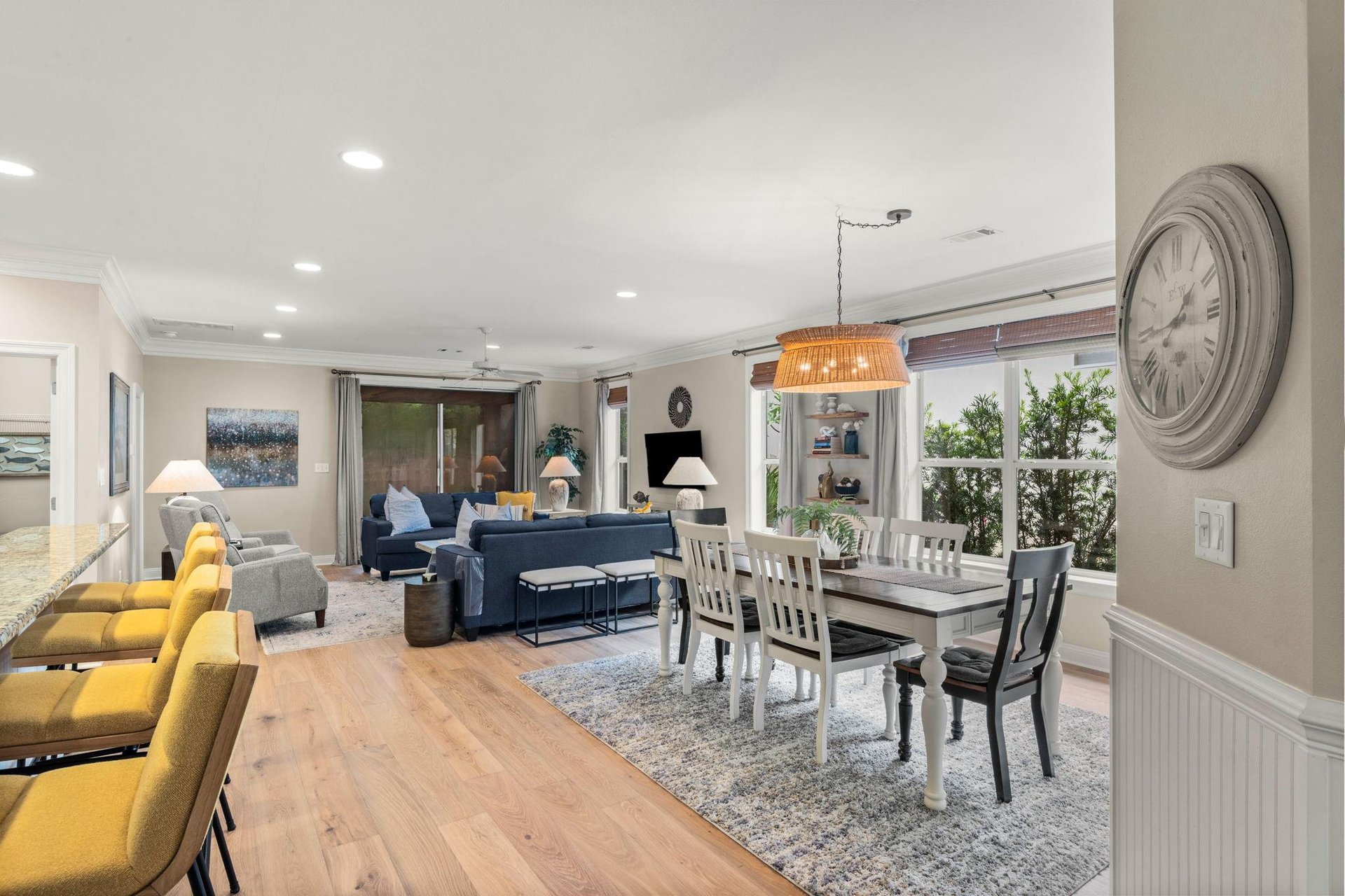 The openconcept living and dining area, create a welcoming retreat for gathering and unwinding together.