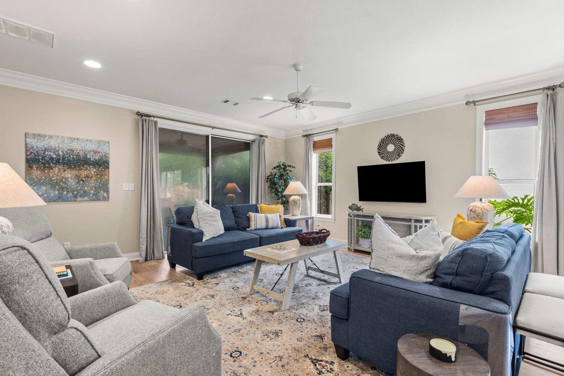 Sink into plush seating and unwind in your spacious living room the perfect retreat for relaxation and togetherness.