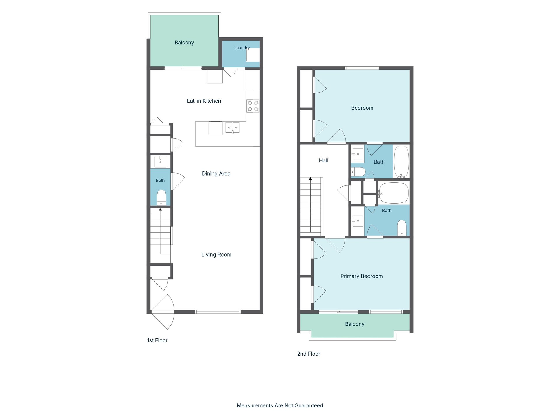 Floor plan showing the layout of this vacation rental