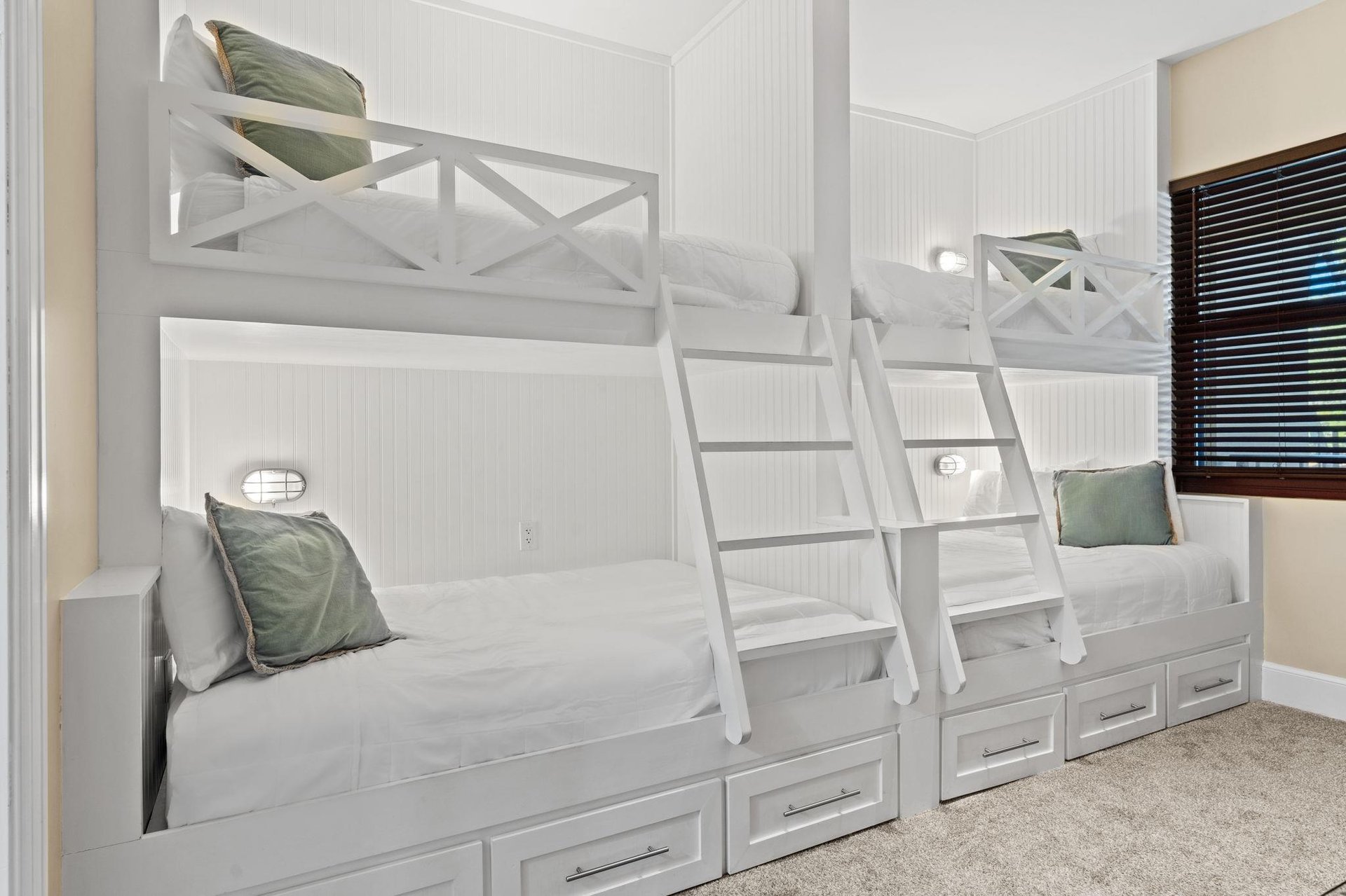 Bedroom 3 with Custom Built Twin over Full Bunk Beds