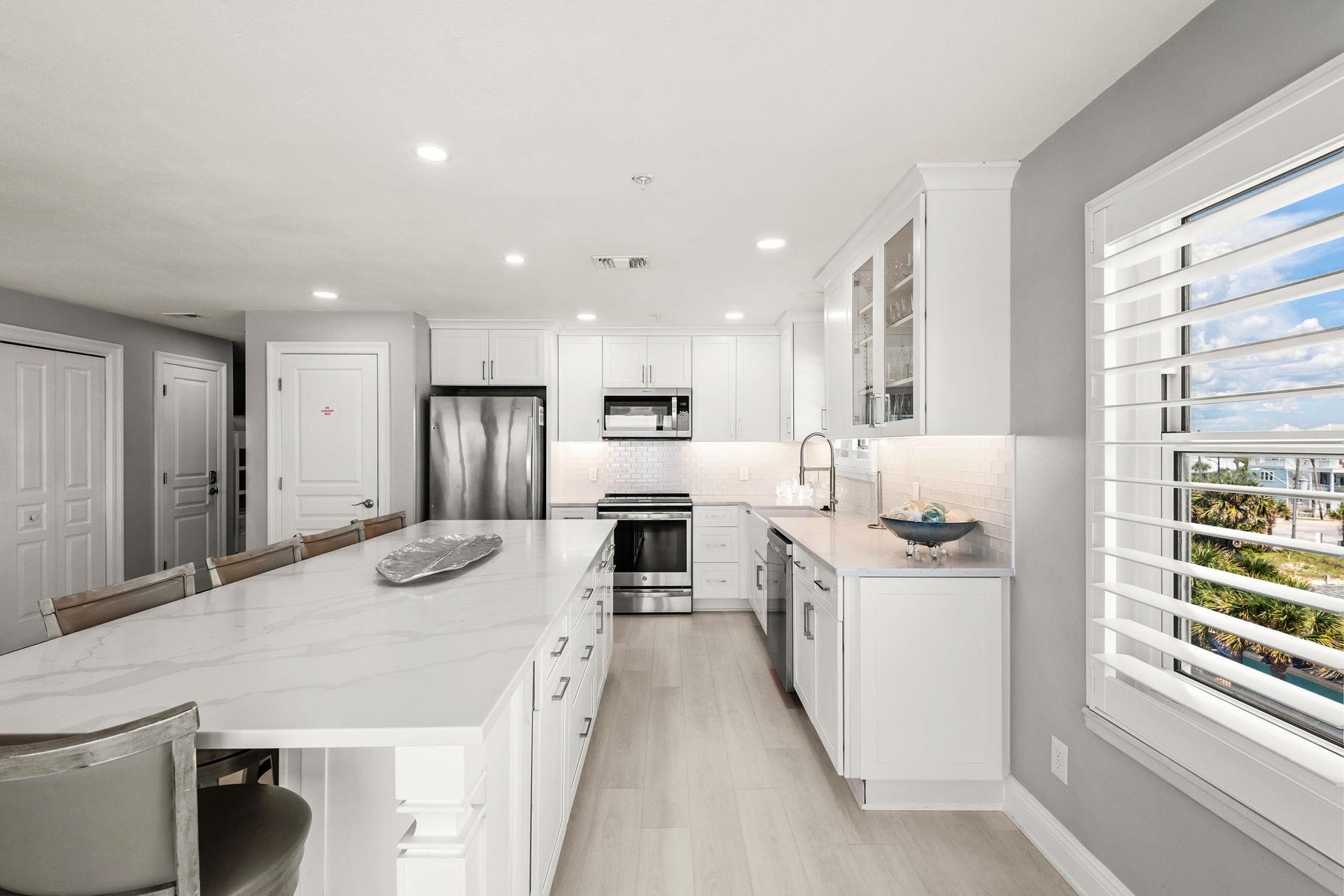Enjoy the updated fully equipped open concept Kitchen
