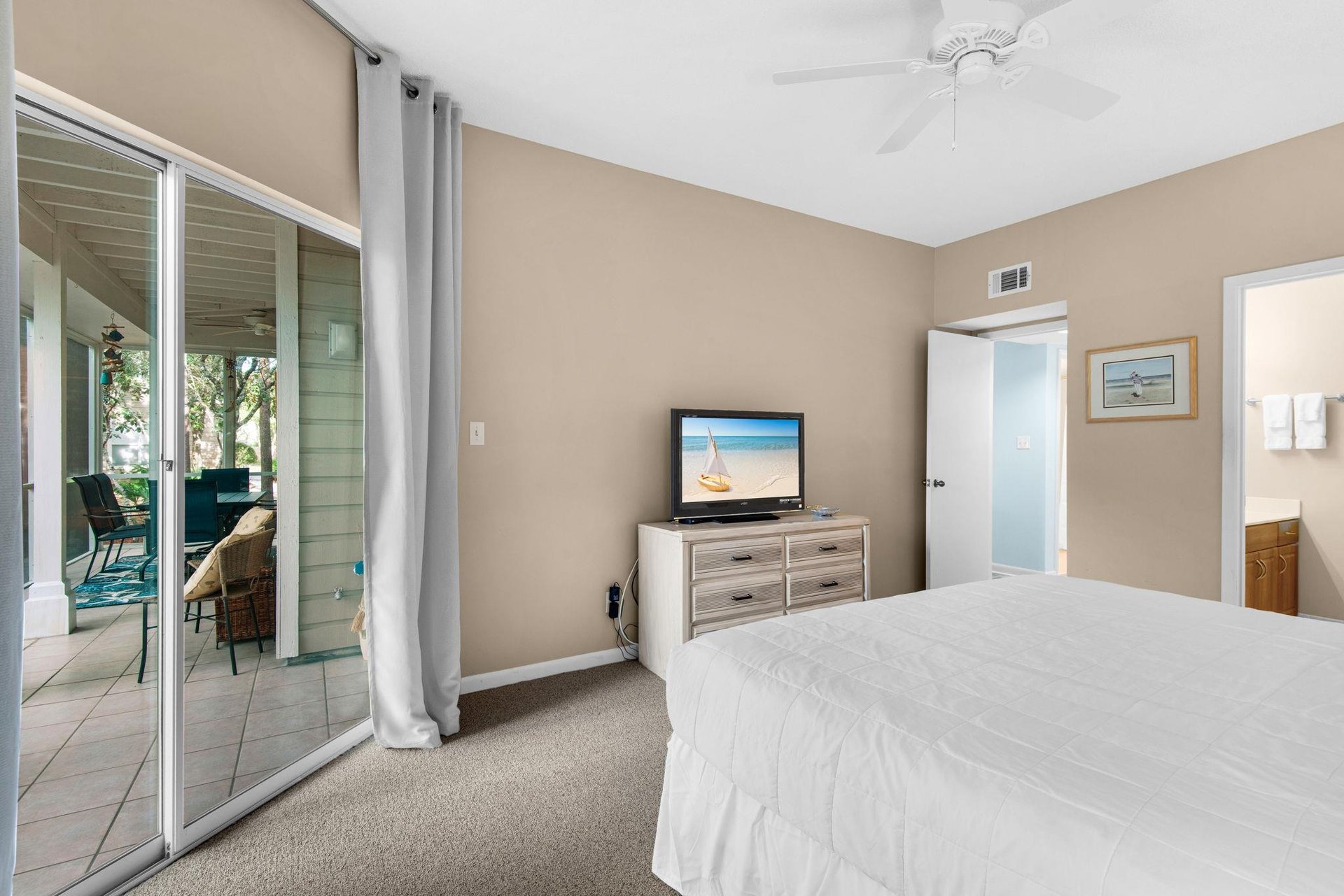 Bedroom 1 with Flat Screen TV