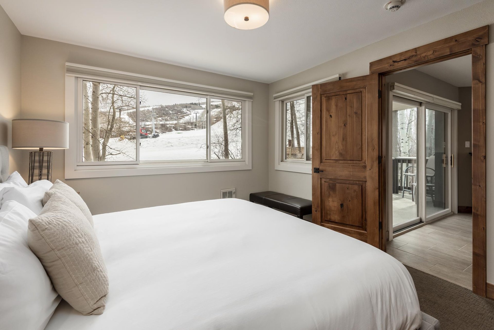 Main bedroom with views of the slopes