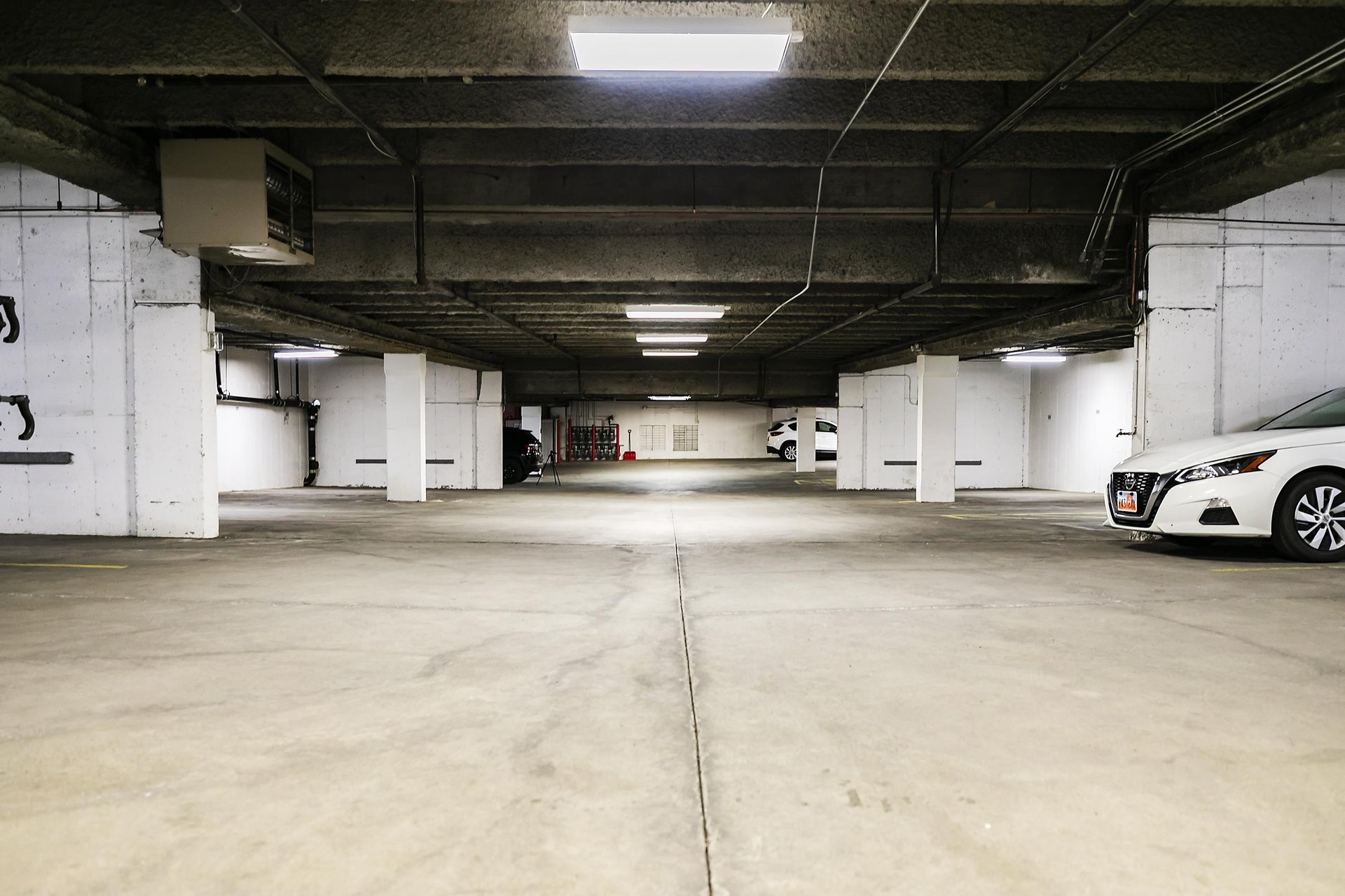 Private underground garage parking and elevator access