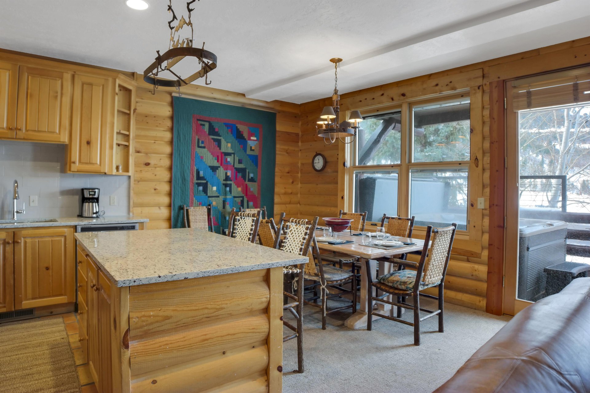One of two kitchens and dining areas in Comstock 203204.