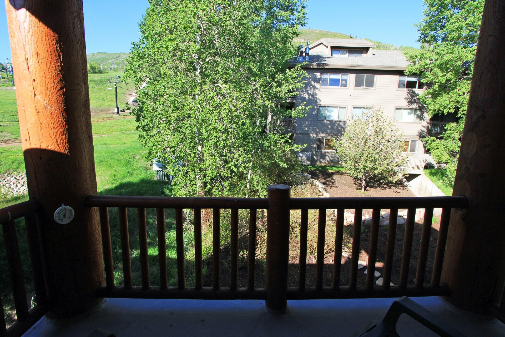 Enjoy the BBQ gas grill on your own private patio overlooking Park City Mountain Resort.