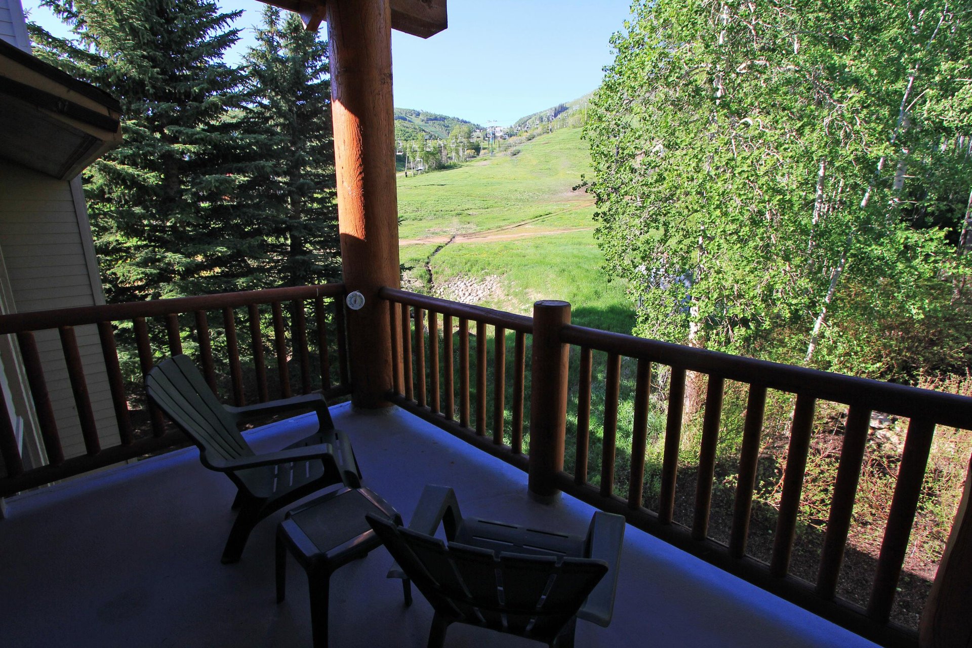 Enjoy the BBQ gas grill on your own private patio overlooking Park City Mountain Resort.