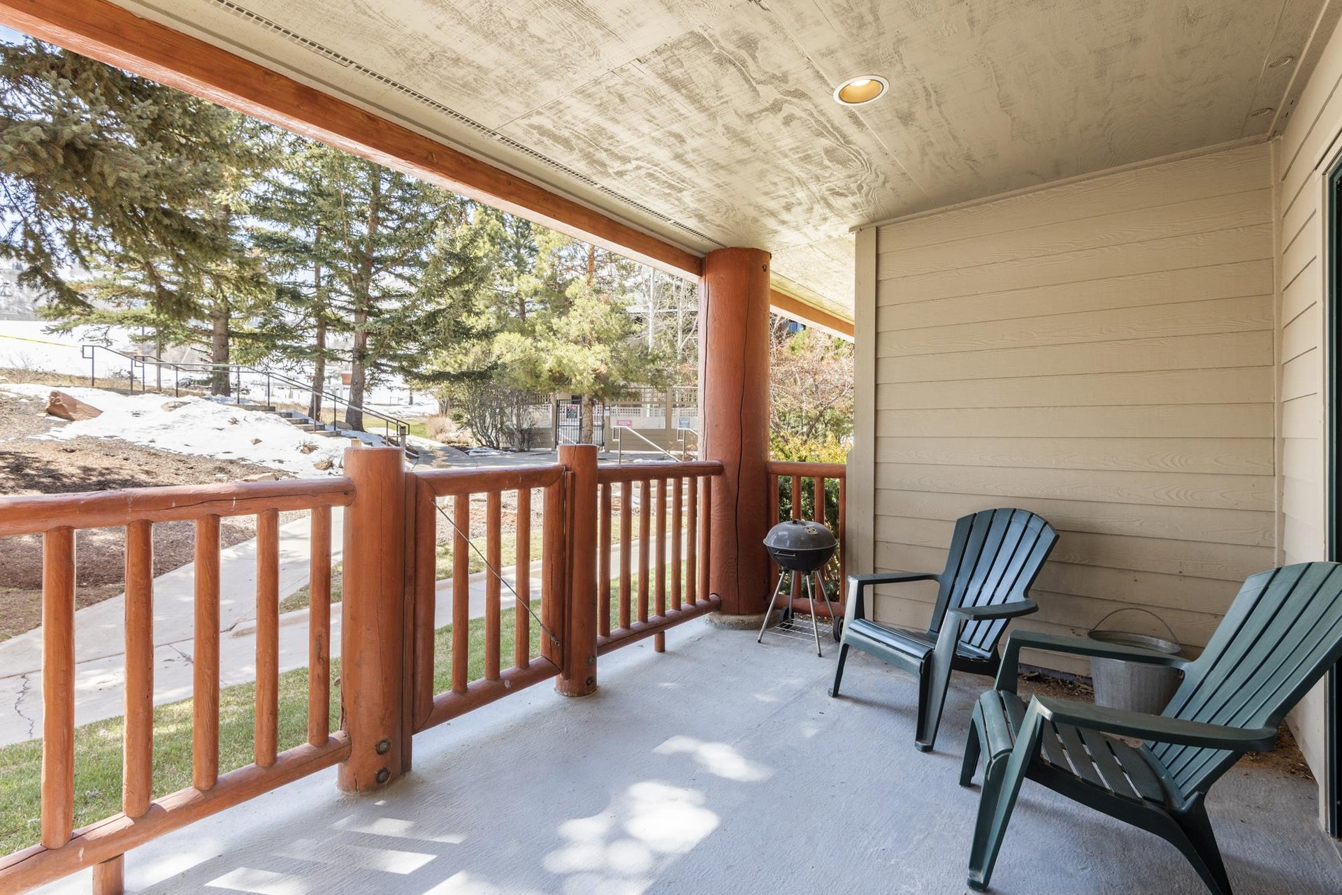 Private patio with views of the Park City Mountain Resort.