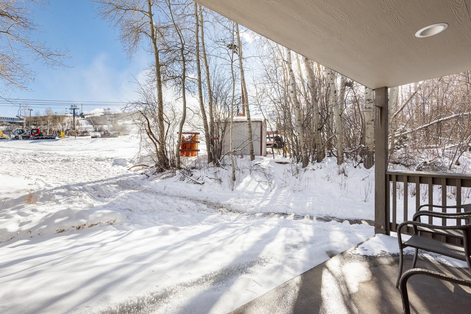 Winter View with the slopes