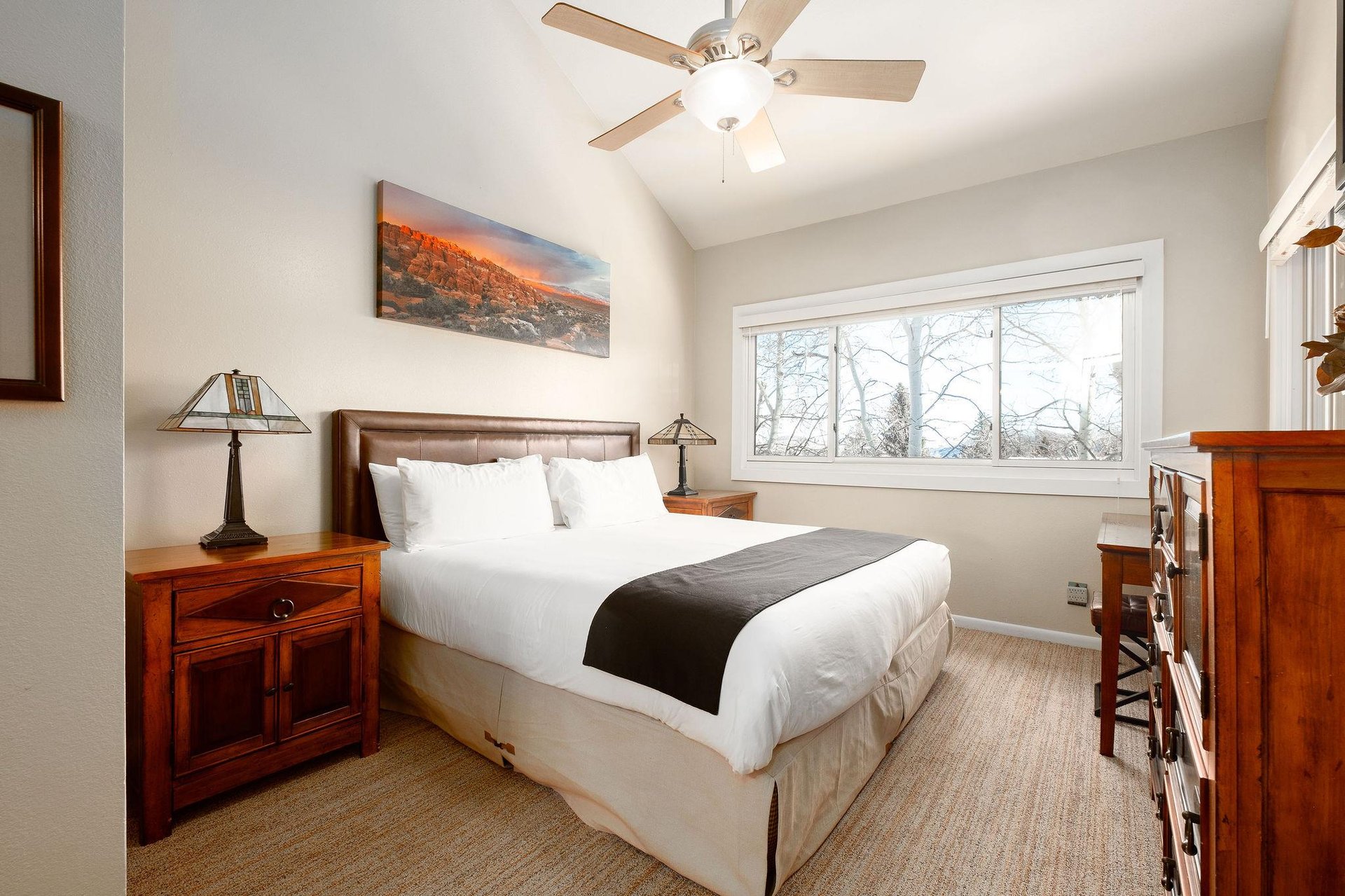 Bright main bedroom