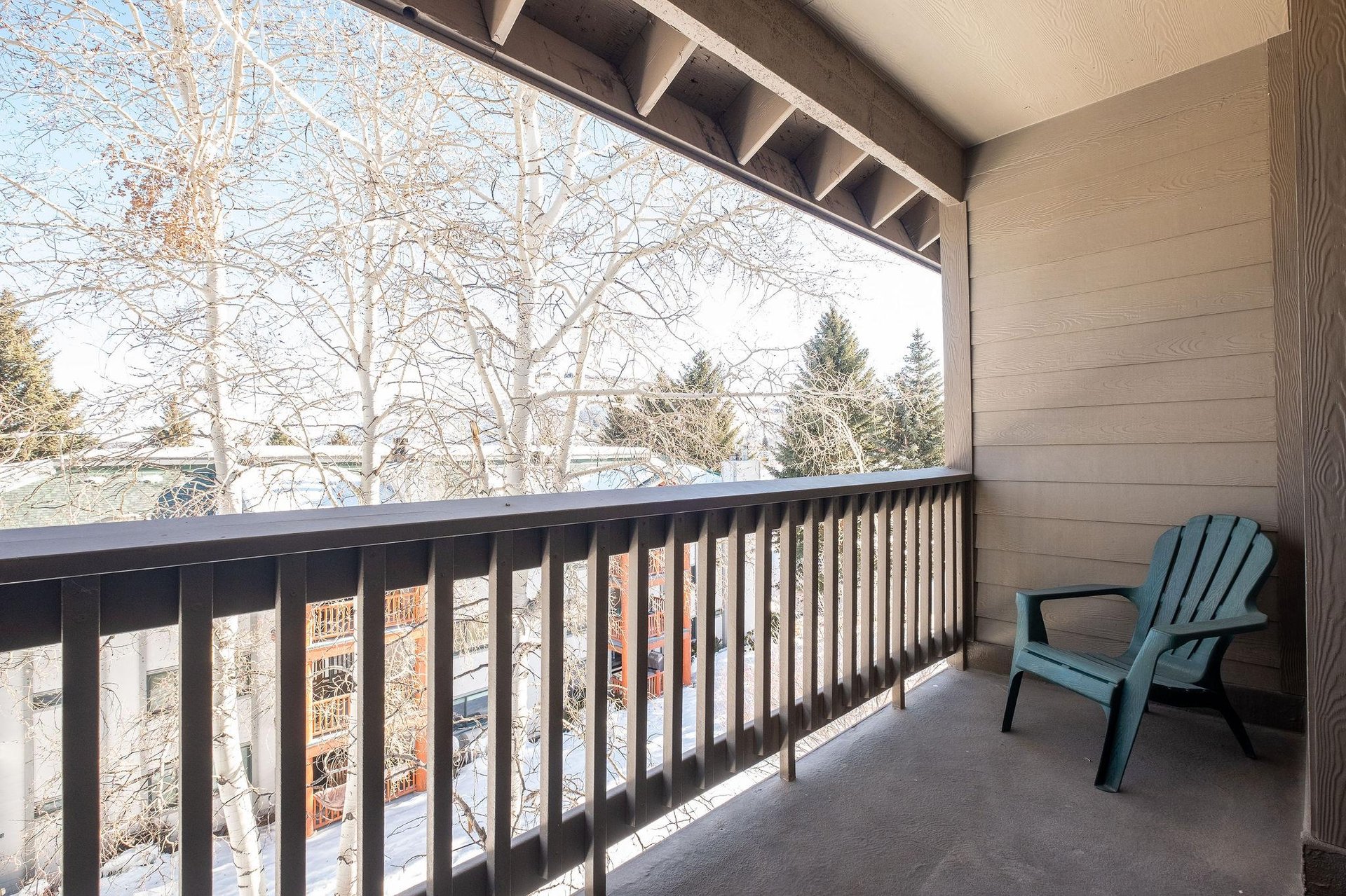 Snow Flower 127 offers a private patio to soak in the views.