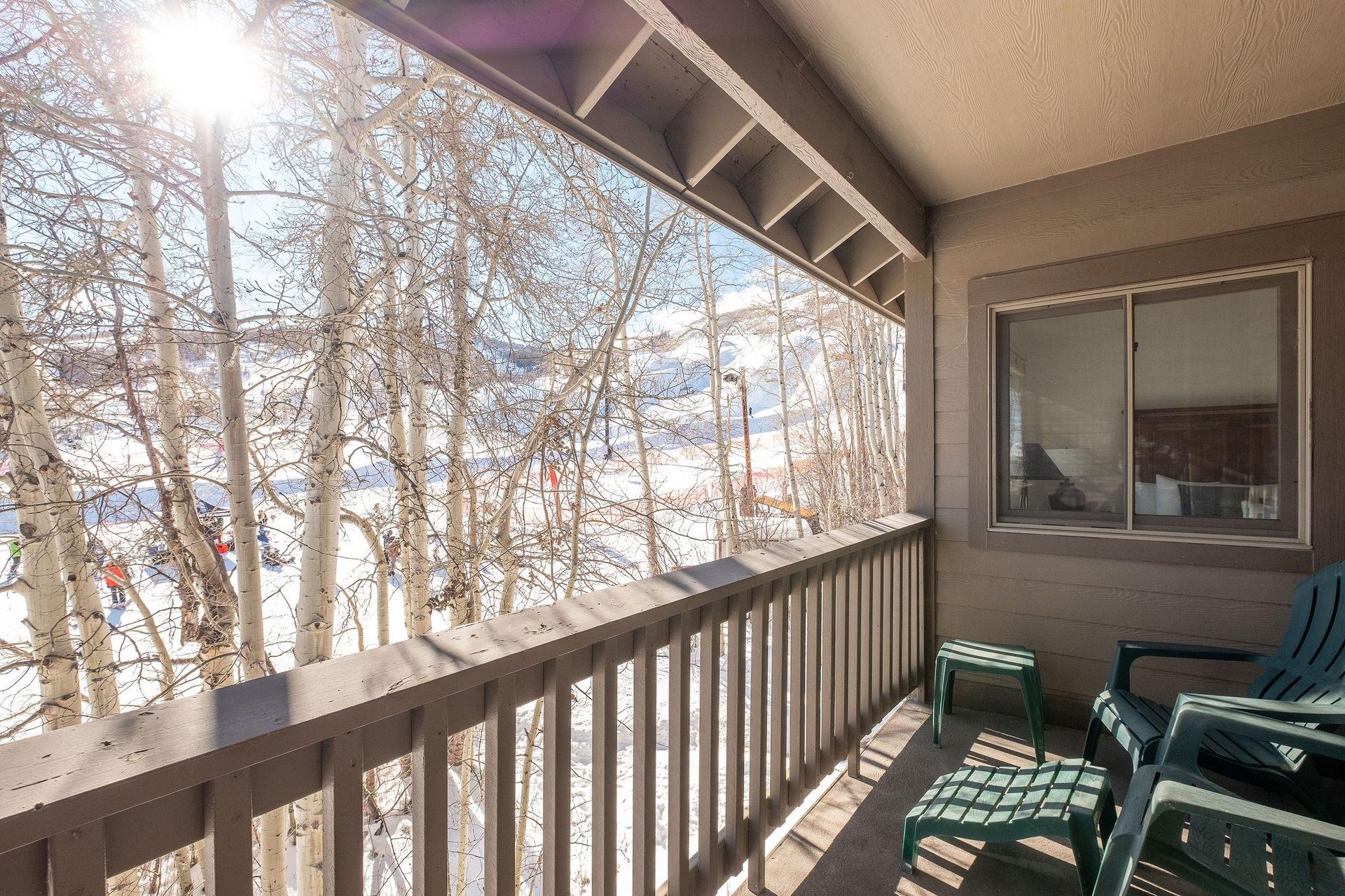 Enjoy the private patio