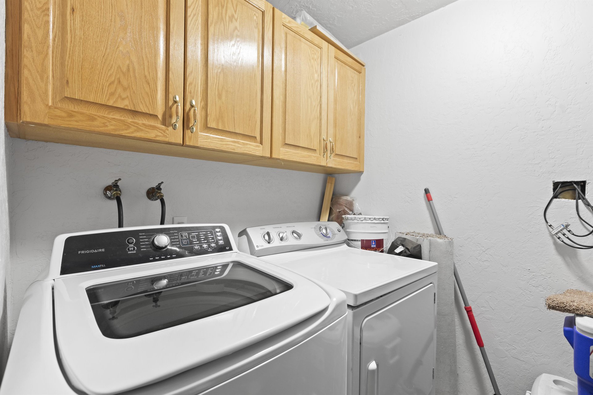 A private washer and dryer.