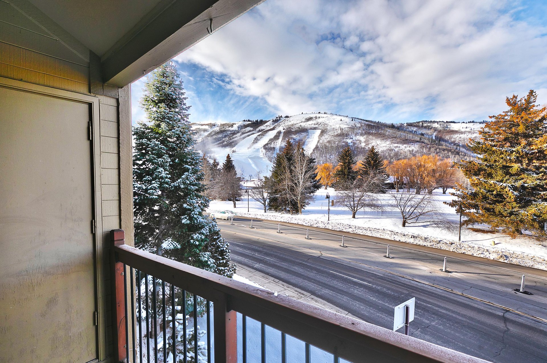 Views of Park City Mountain from the private patio