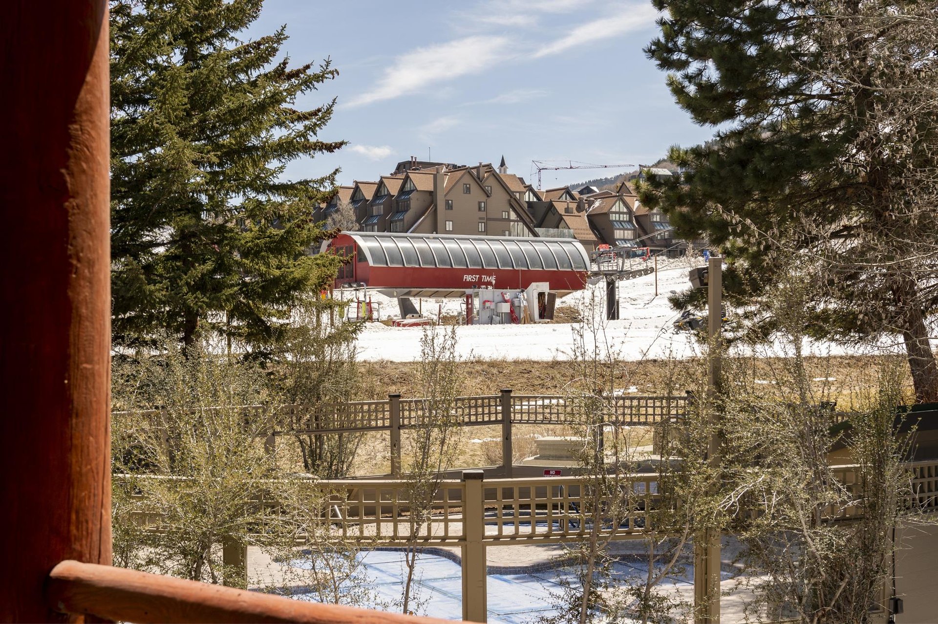 Private patio overlooking the slopes