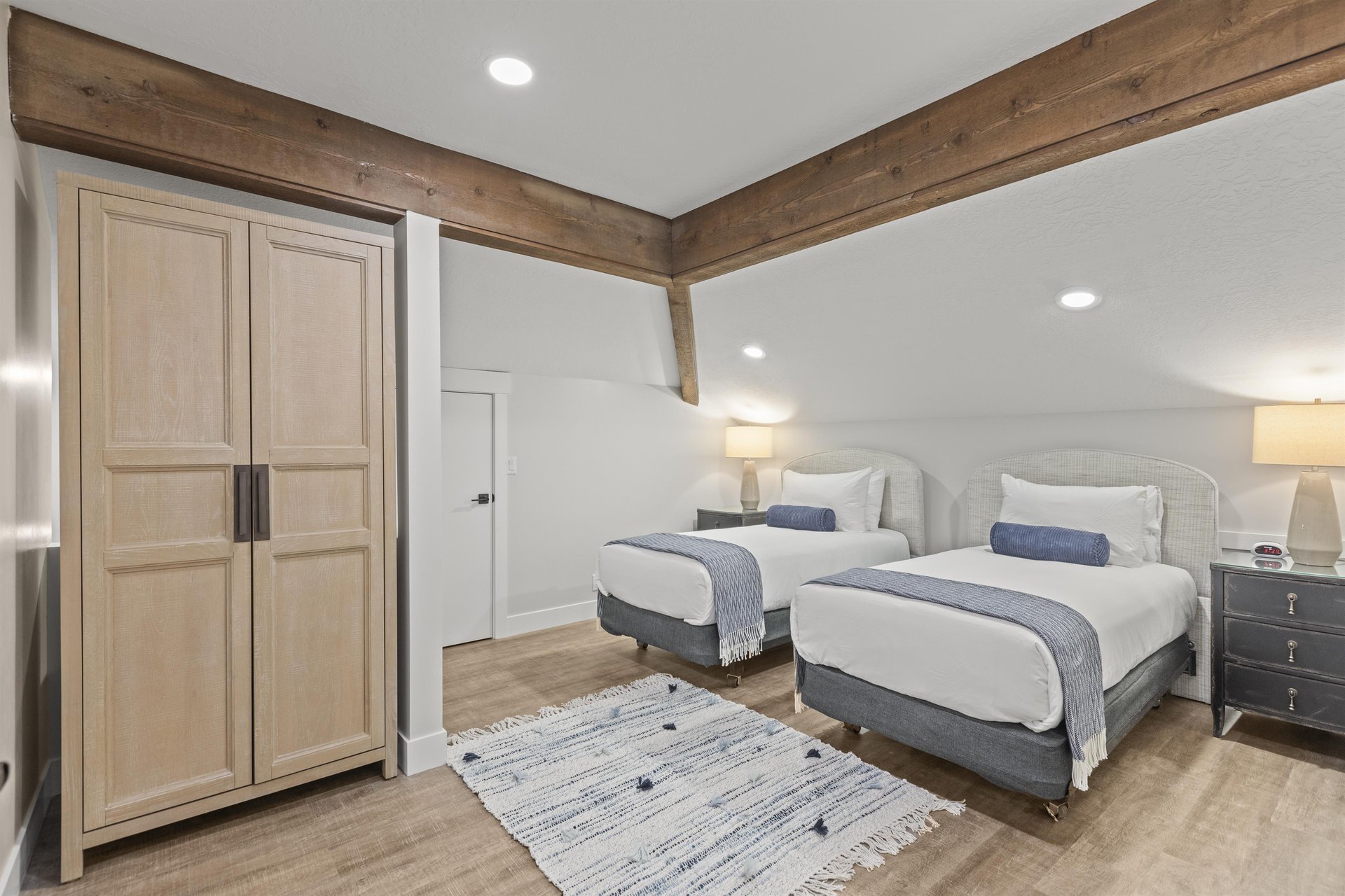 The third bedroom offers two twin beds.