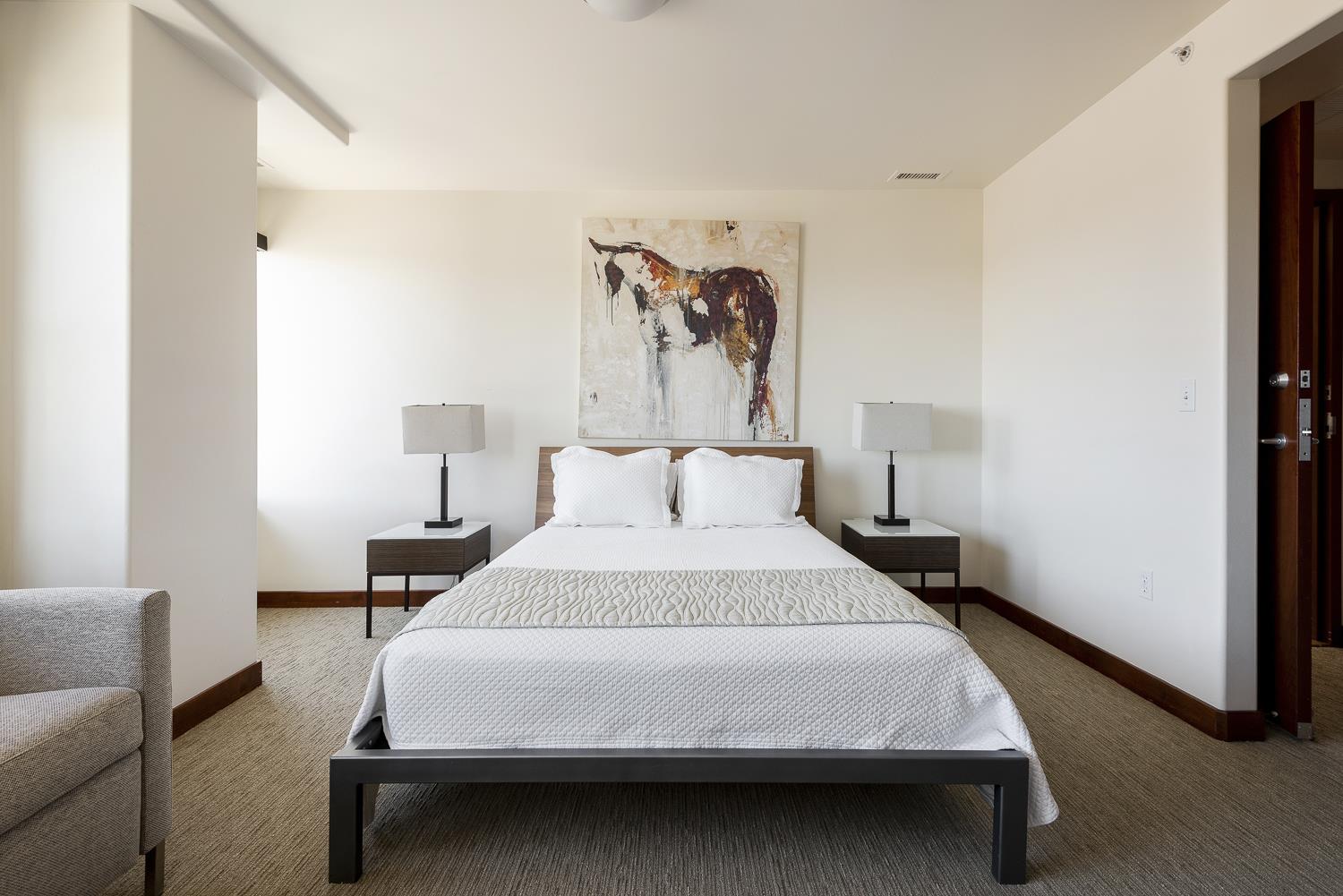 Comfortable queen bed