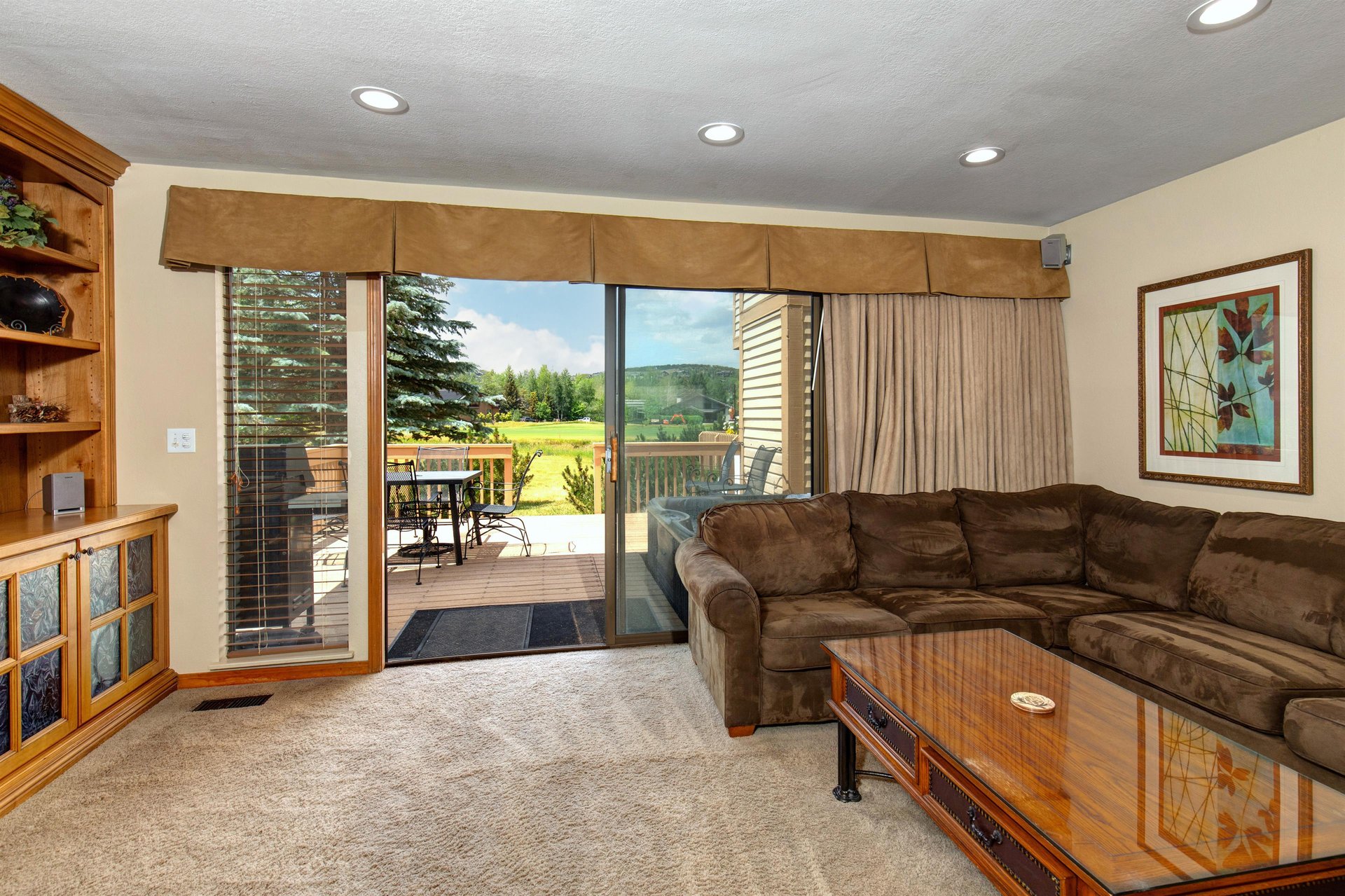 Comfortable furnishings in the living room.