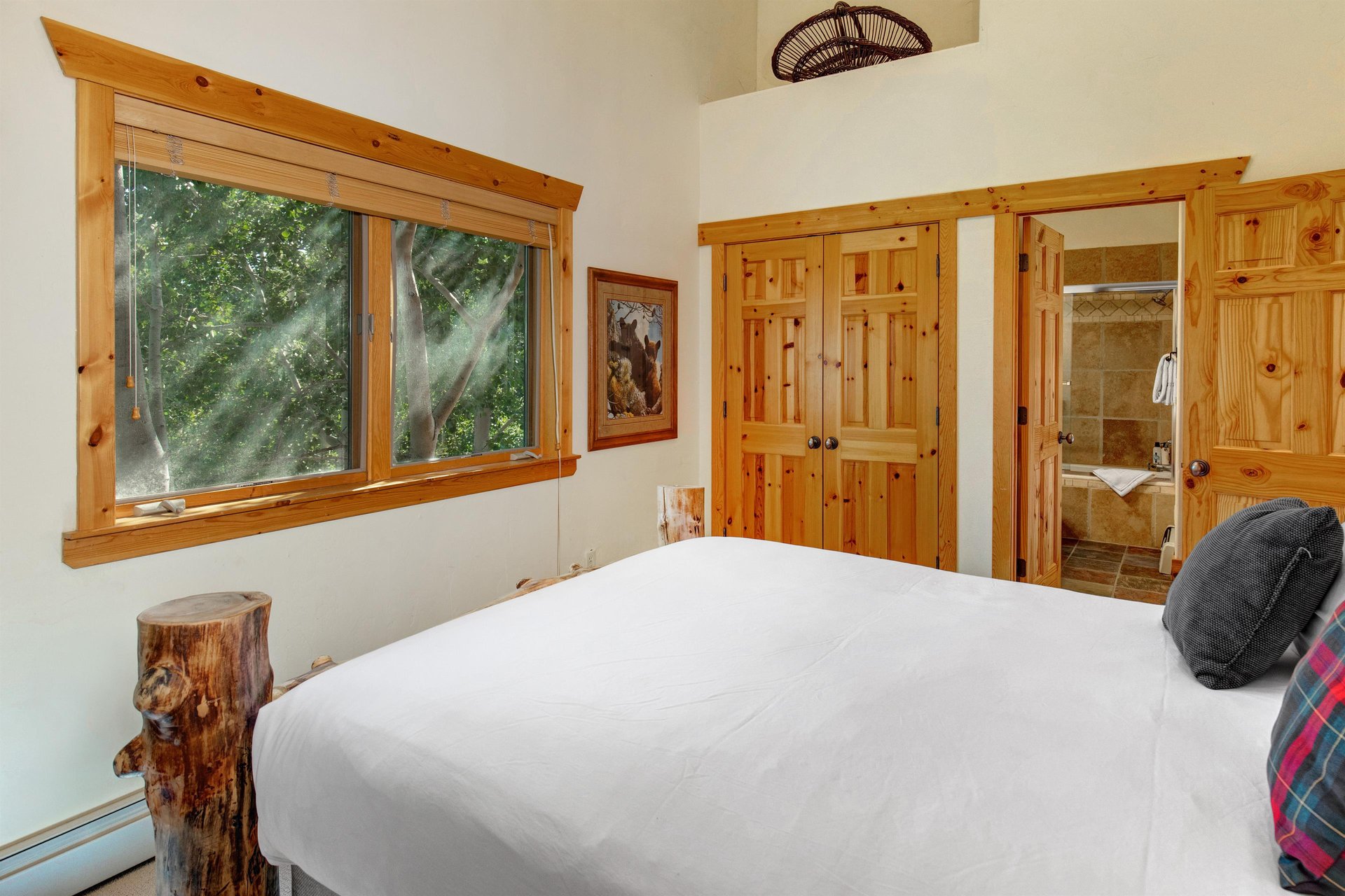 The second bedroom with a queen bed.