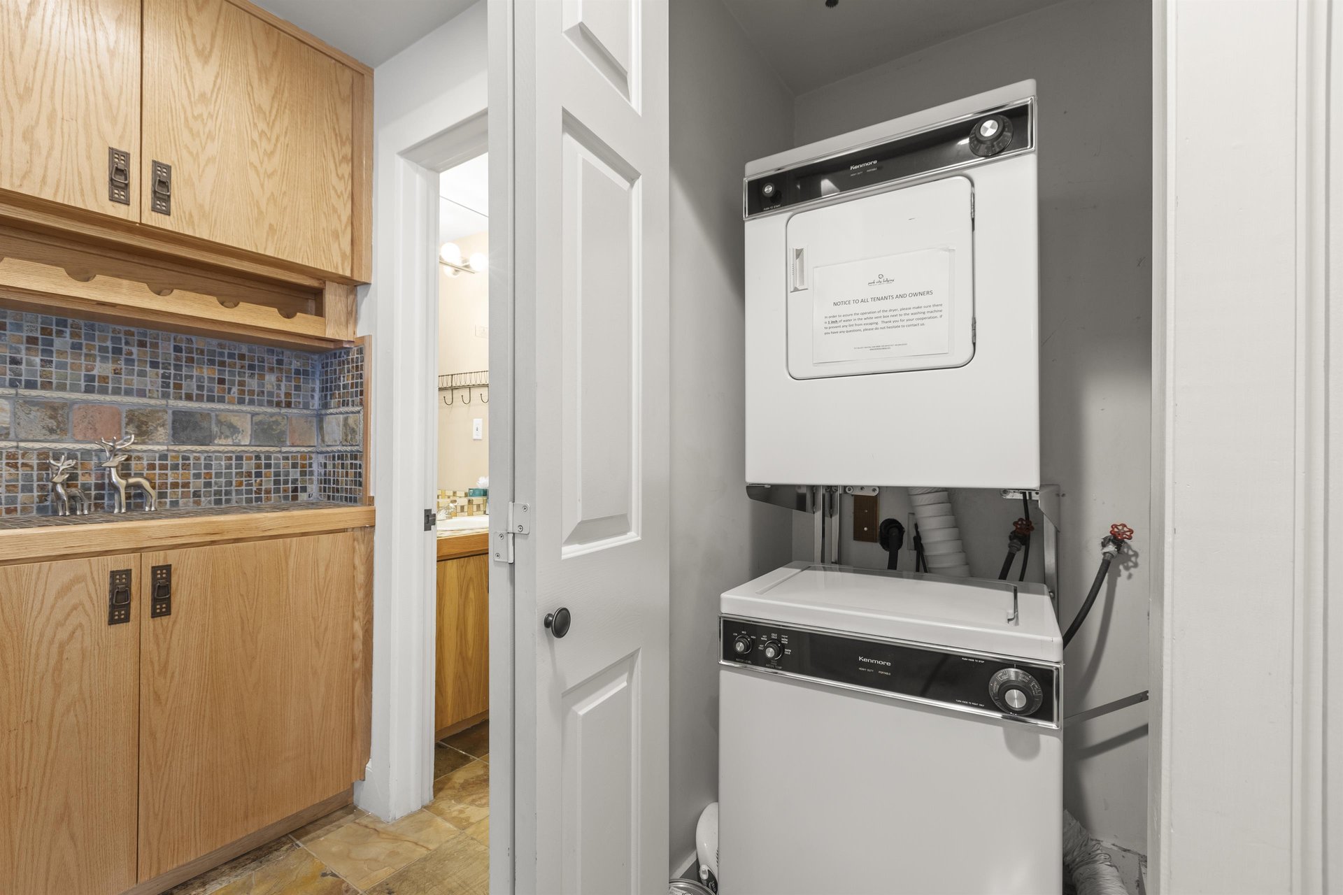 The private washer and dryer.
