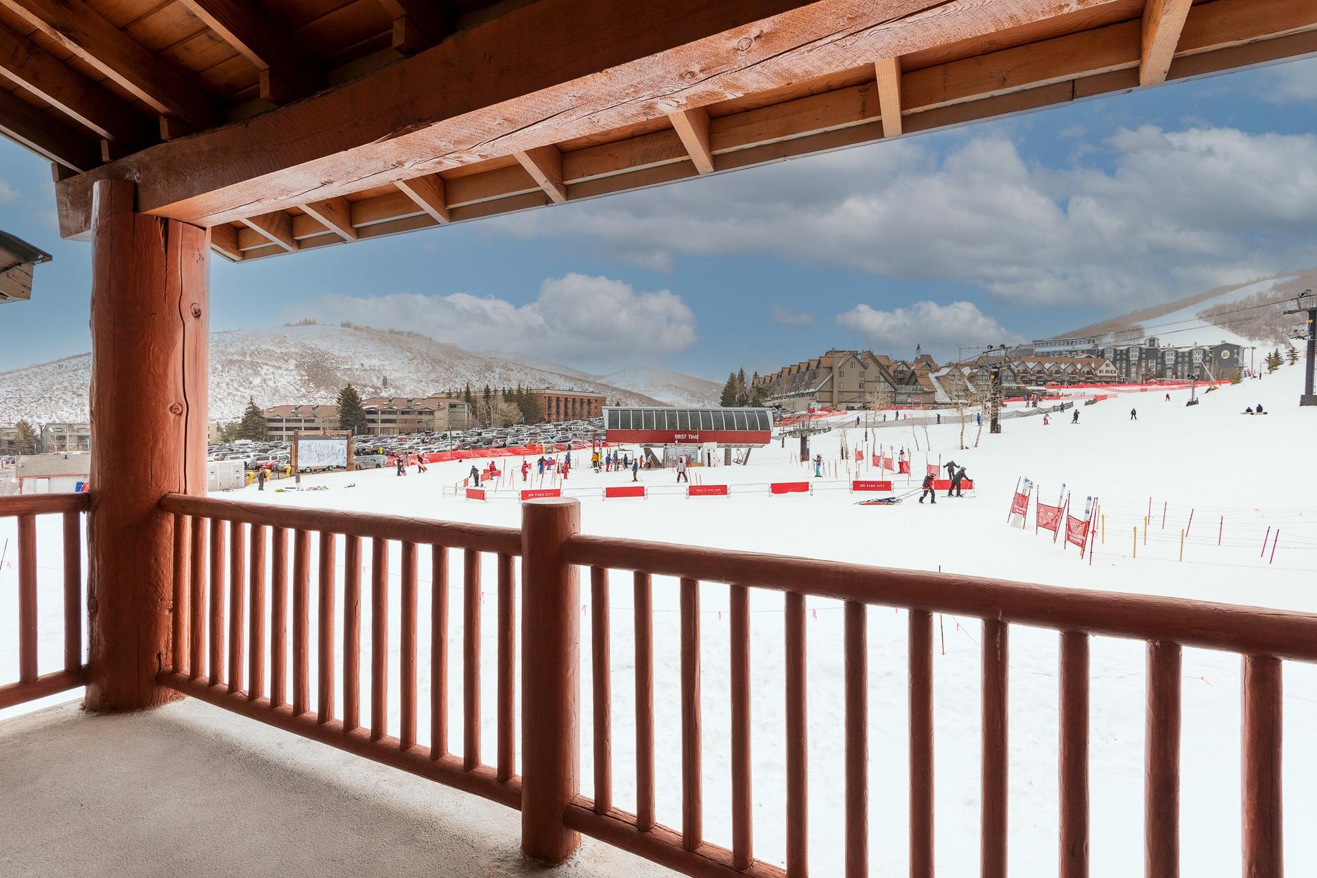 Enjoy the private patio with views of Park City Mountain Resort.