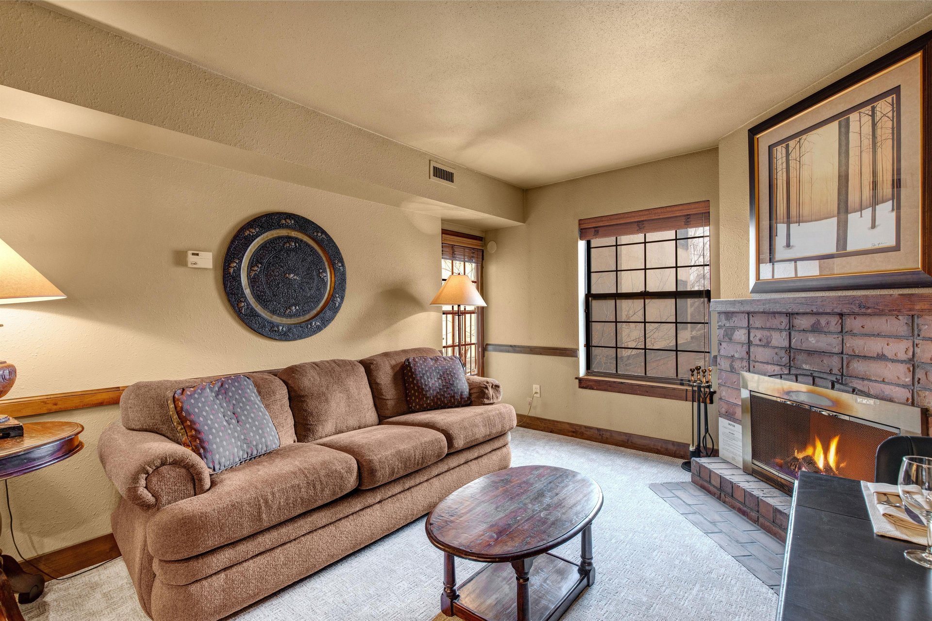 Cozy up in your mountain retreat where rustic charm meets modern comfort.