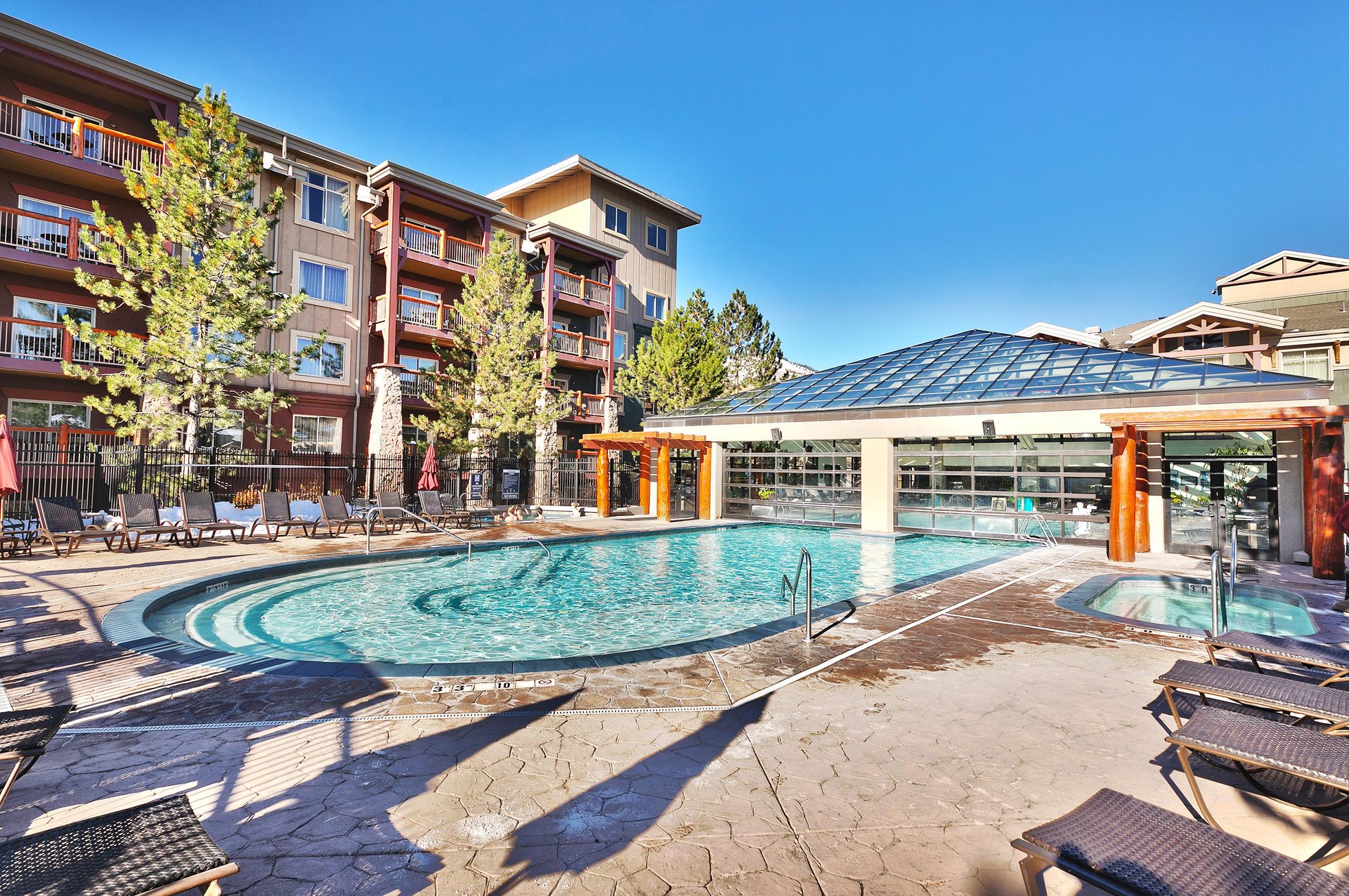 Indooroutdoor pool at Westgate with hot tub