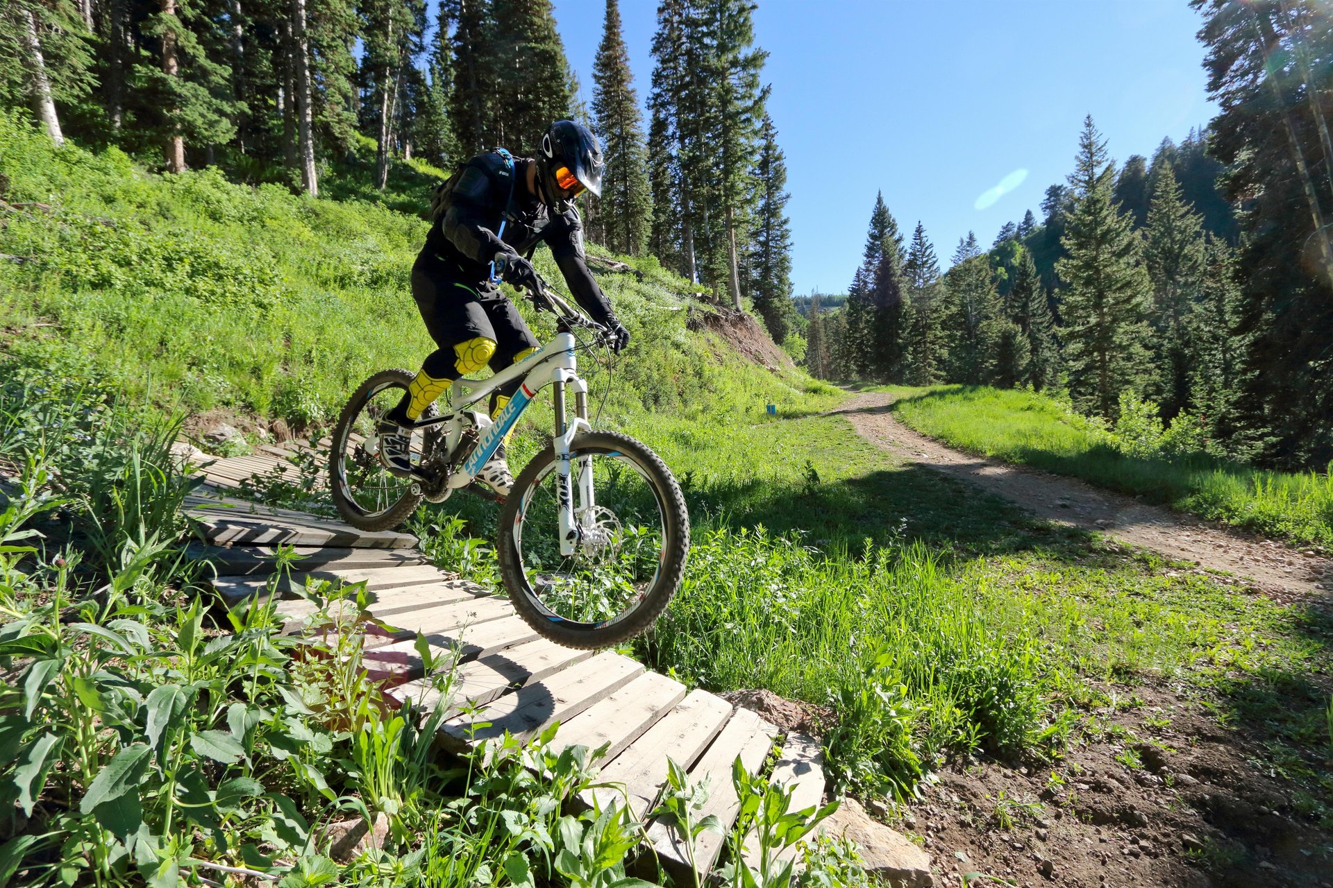 Mountain biking at Deer Valley Resort.