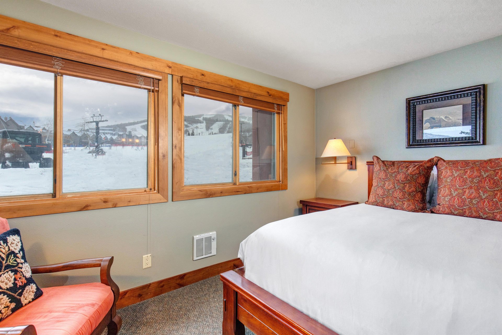 The main suite offers stunning slope side views of Park City Mountain Resort.