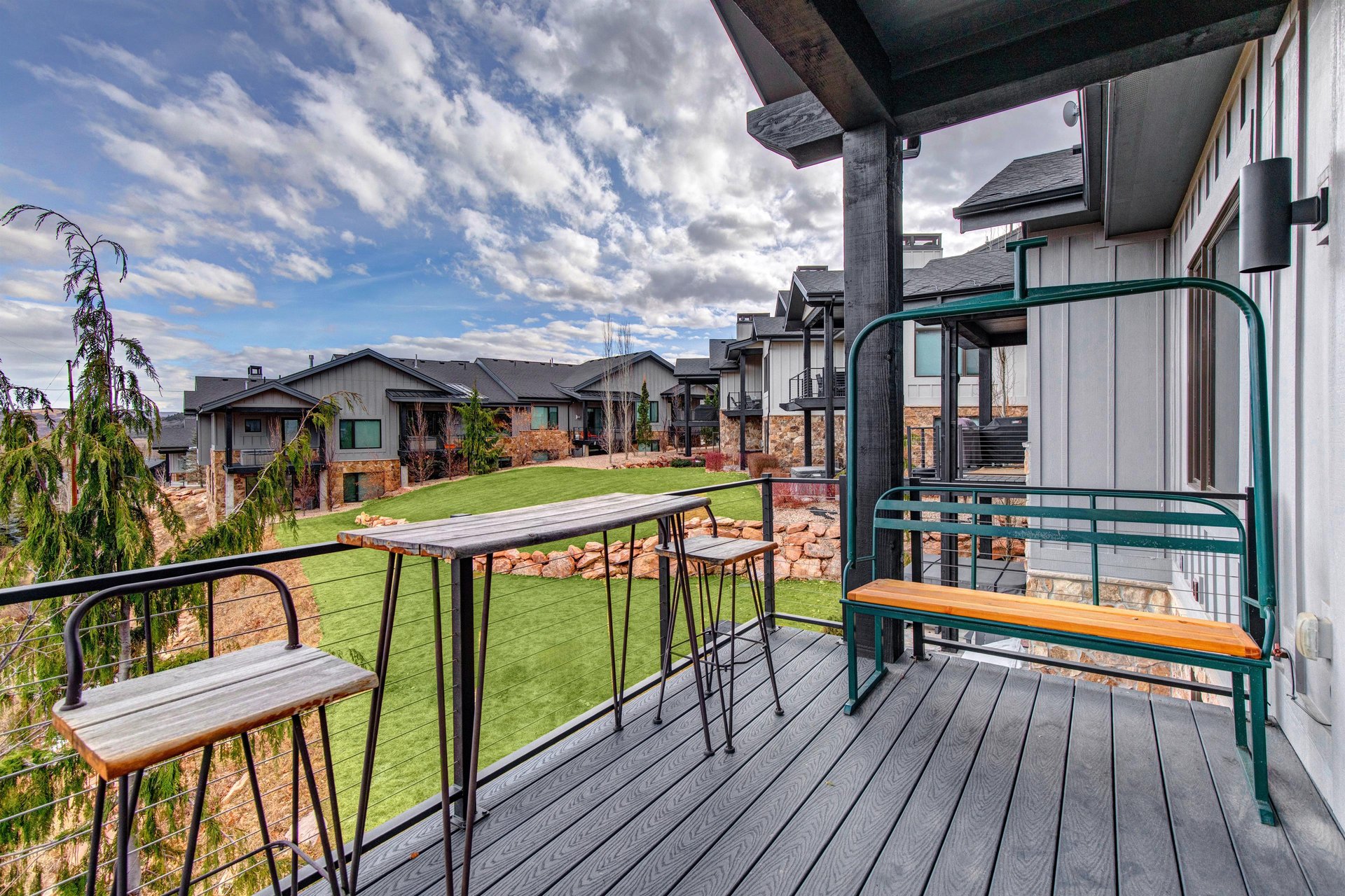 Step onto your private balcony with seating for two.