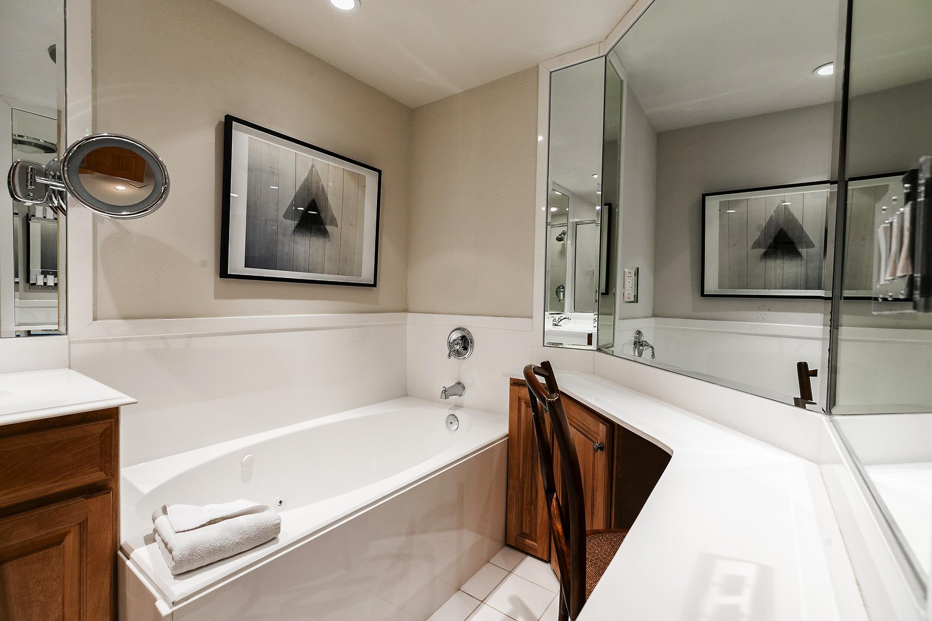 Guest bathroom with a jetted tub