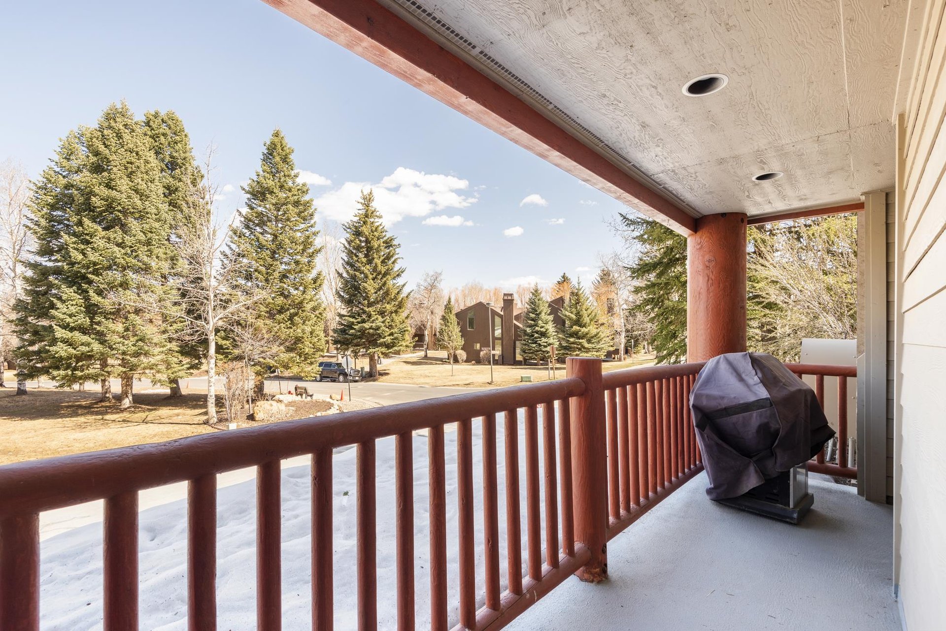 The private patio has a private gas BBQ